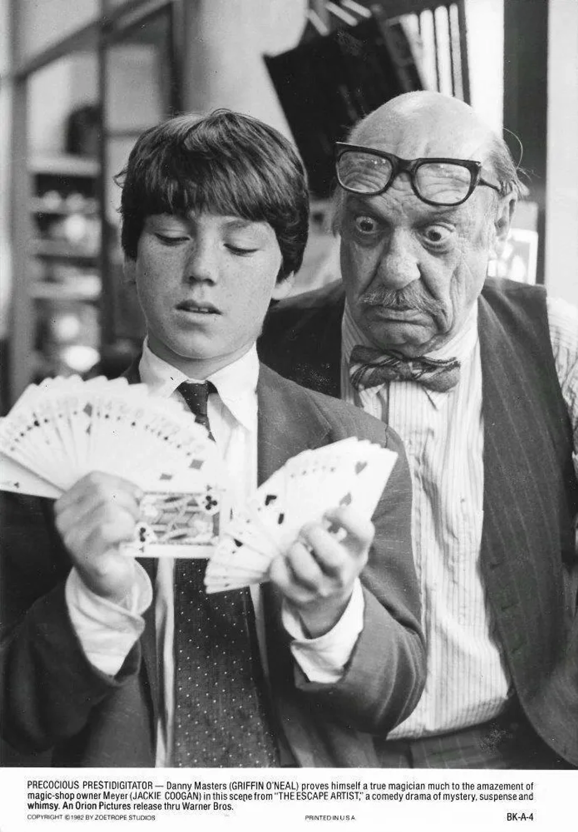 Jackie Coogan and Griffin O'Neal in The Escape Artist (1982)