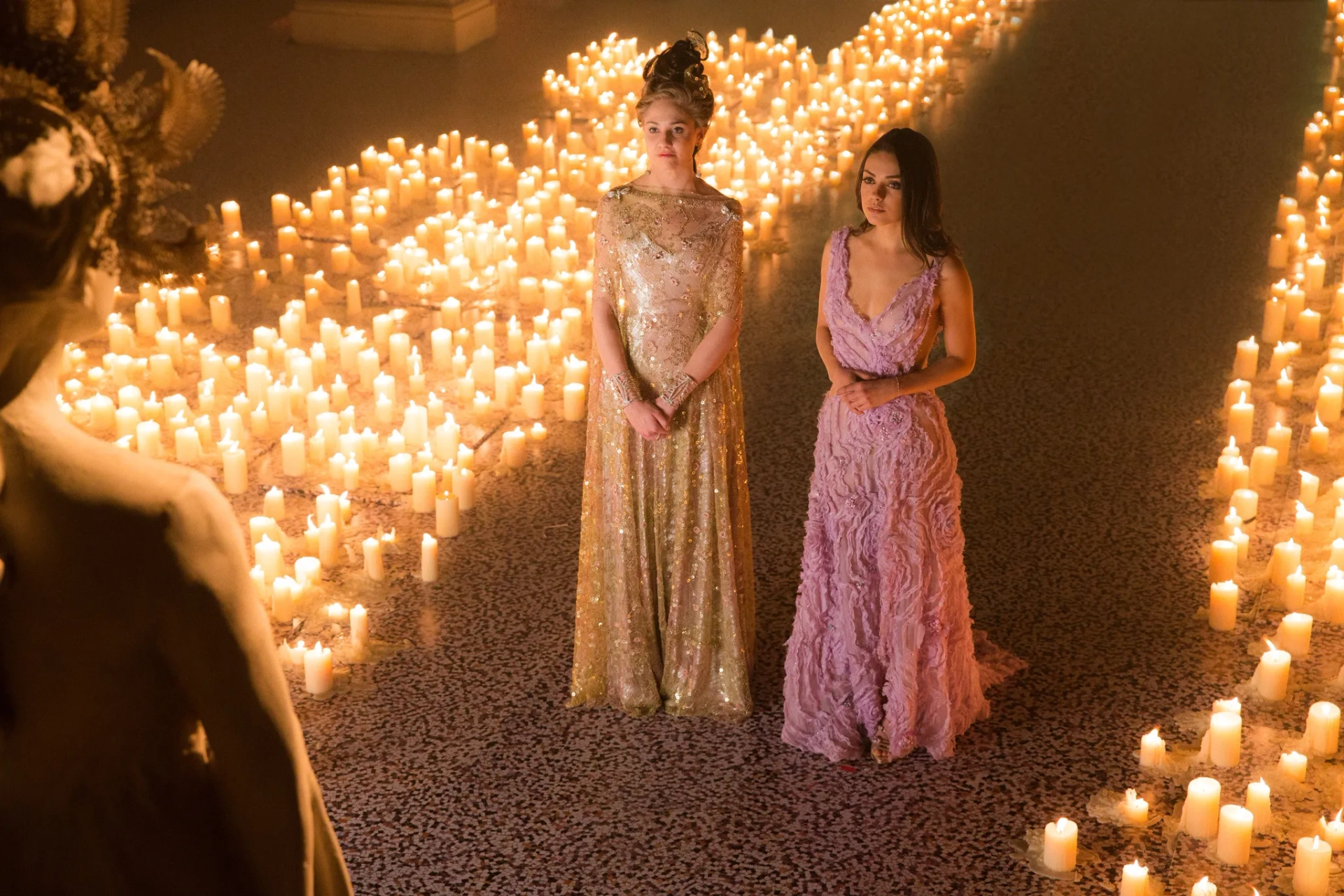 Mila Kunis and Tuppence Middleton in Jupiter Ascending (2015)