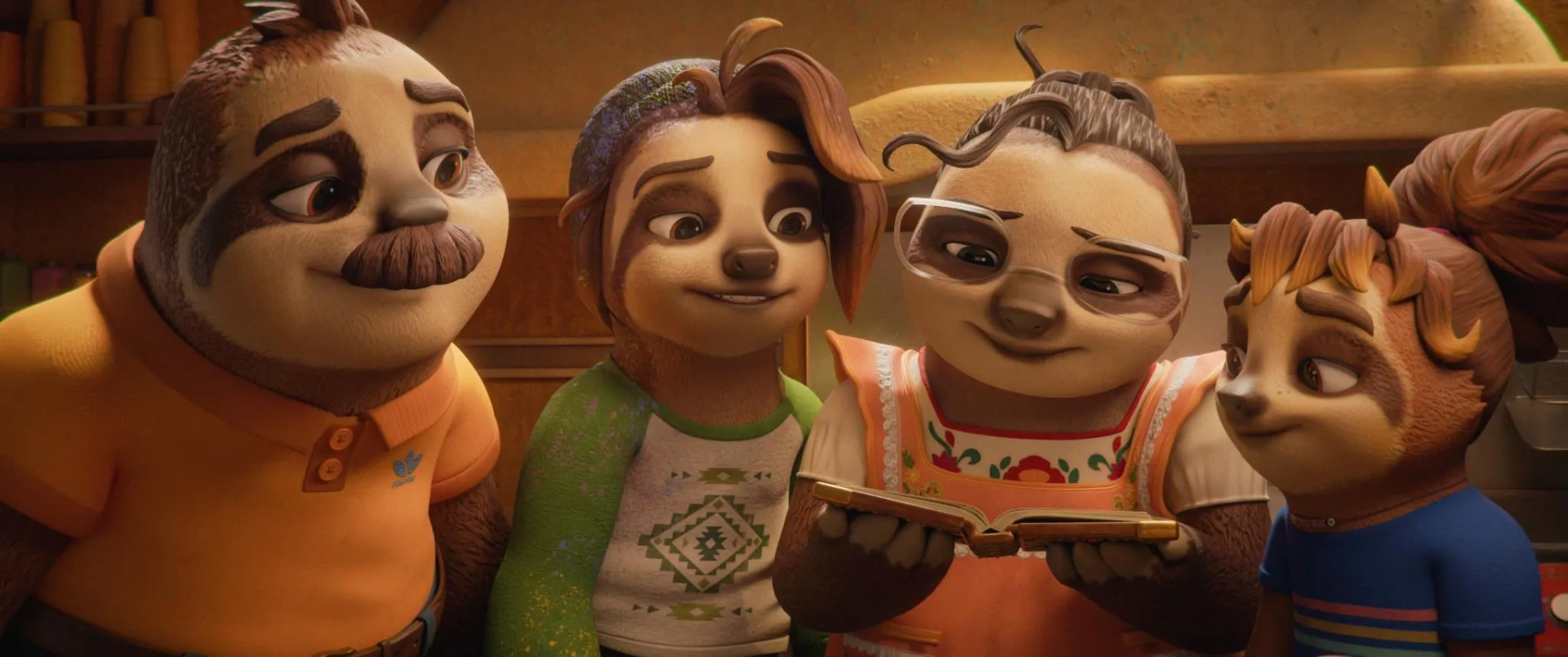 Olivia Vásquez, Teo Vergara, Facundo Hache Herrera, and Benjamin Gorroño in A Sloth Story (2024)