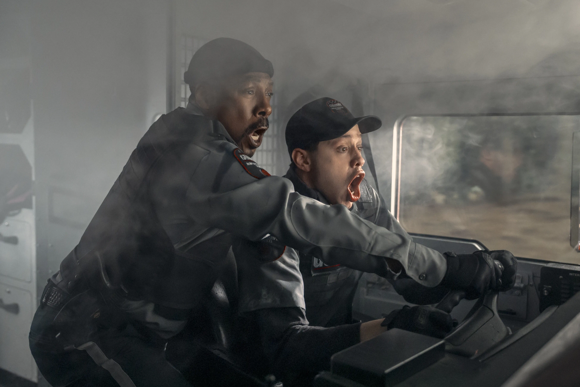 Eddie Murphy and Pete Davidson in The Pickup (2025)
