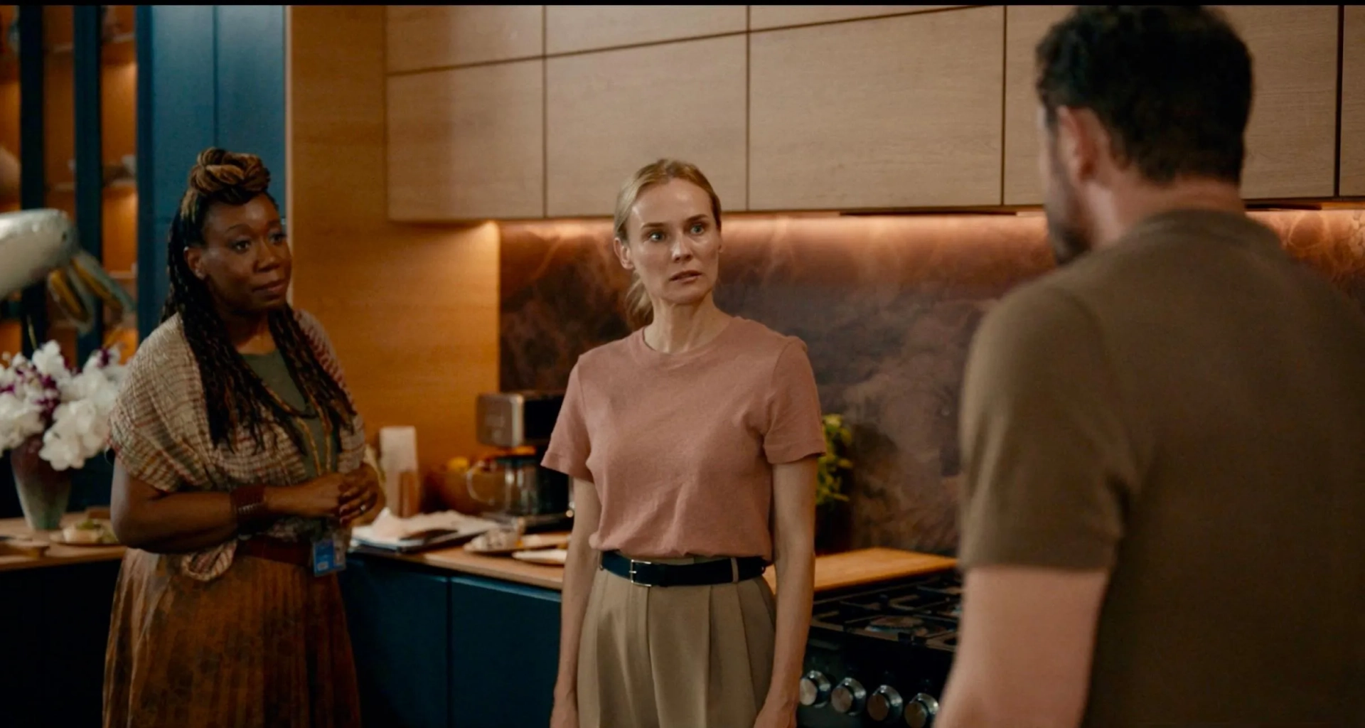 JJ Feild, Diane Kruger, and Chizzy Akudolu in Little Disasters (2025)