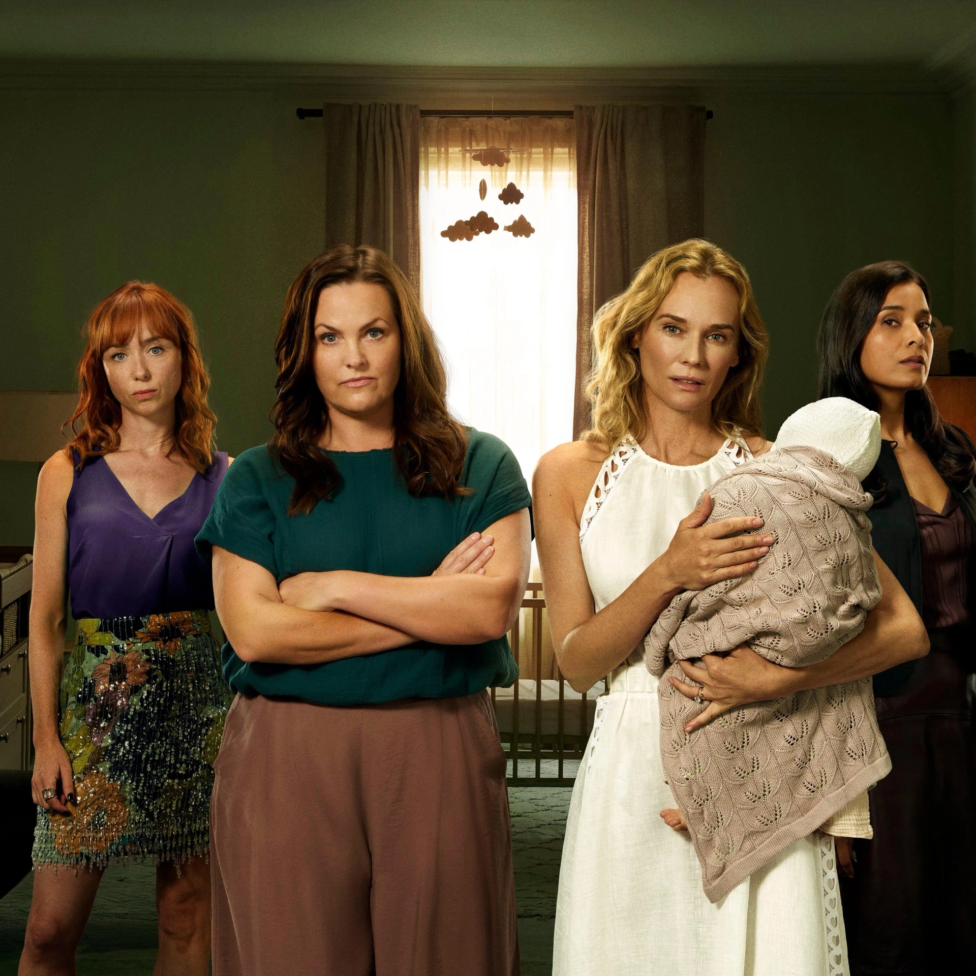 Shelley Conn, Jo Joyner, Diane Kruger, and Emily Taaffe in Little Disasters (2025)