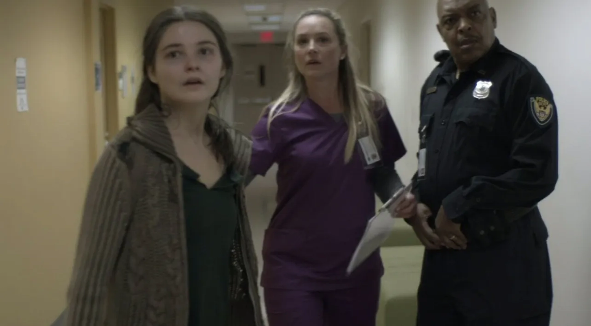Elisabeth Röhm, Nic Starr, and Stefanie Scott in Girl in the Basement (2021)