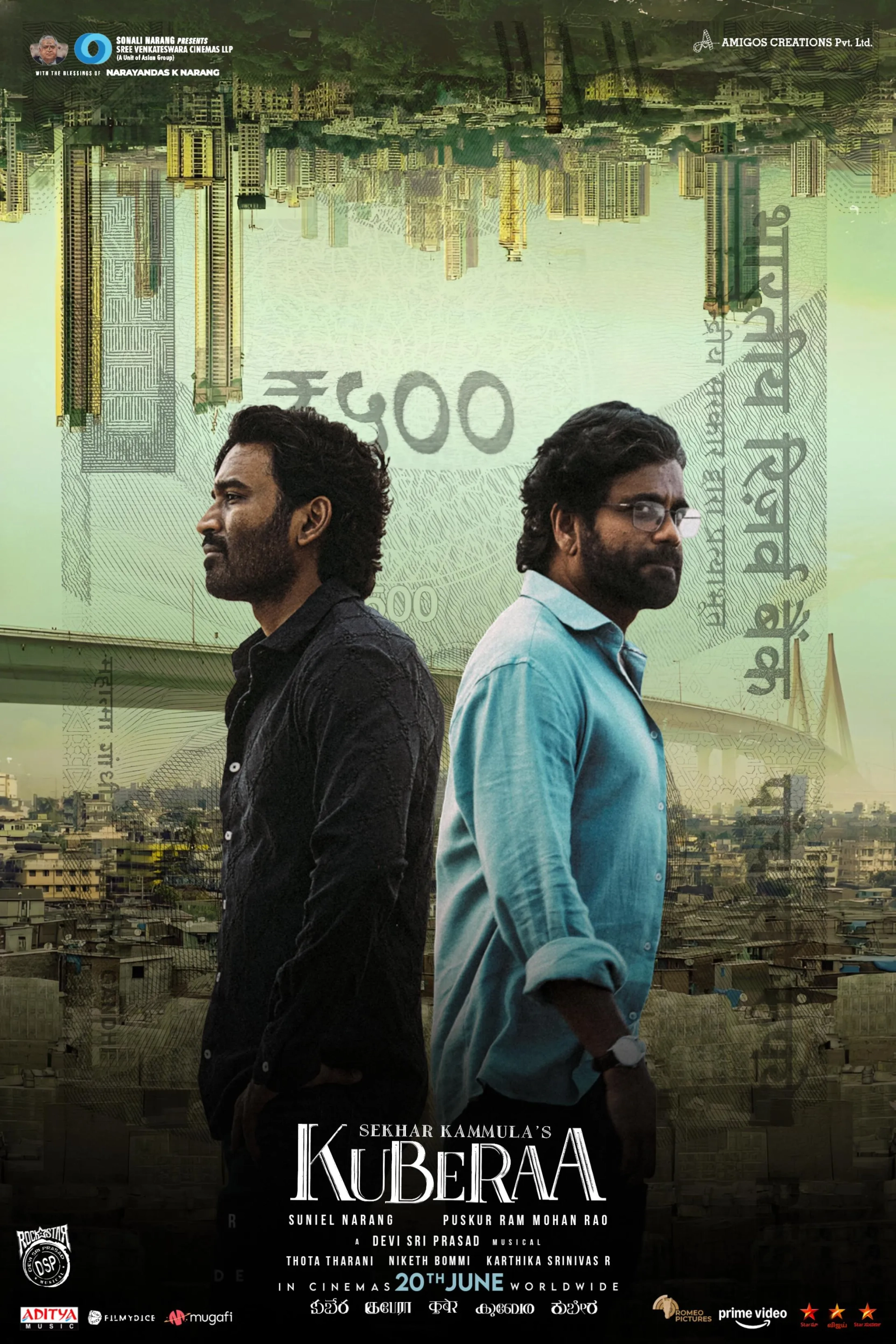 Nagarjuna Akkineni and Dhanush in Kuberaa (2025)