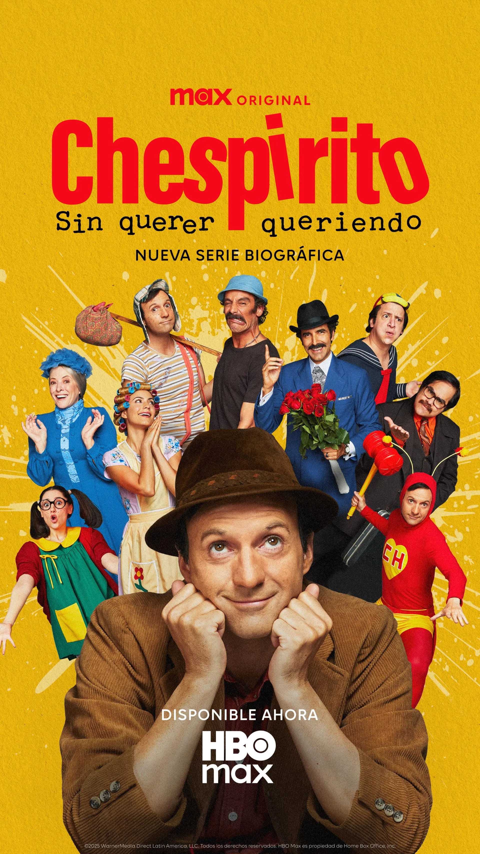 Arturo Barba, Eugenio Bartilotti, Andrea Noli, Pablo Cruz, Paola Montes De Oca, Miguel Islas, Juan Lecanda, Paulina Dávila, and Bárbara López in Chespirito: Not Really on Purpose (2025)