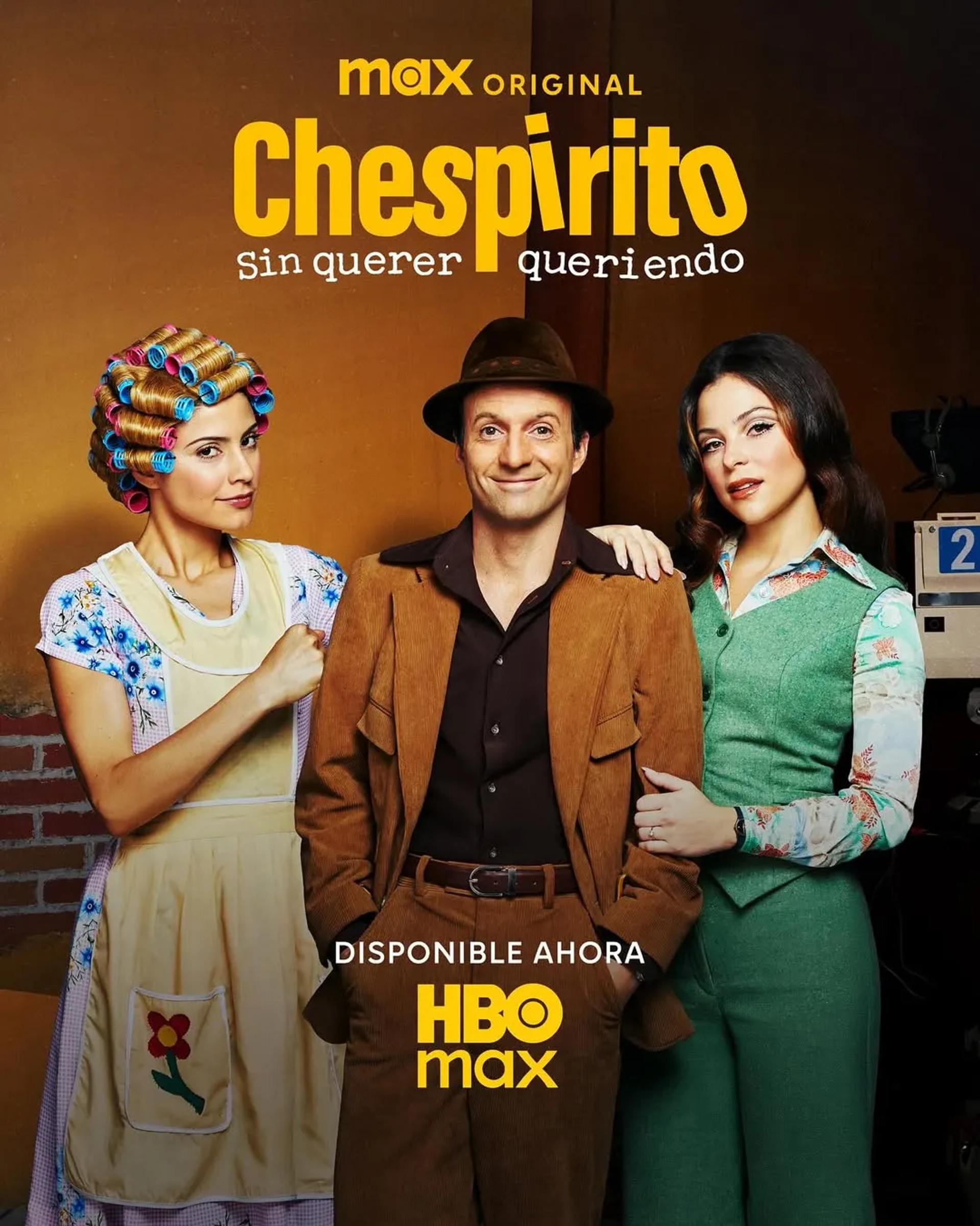 Pablo Cruz, Paulina Dávila, and Bárbara López in Chespirito: Not Really on Purpose (2025)