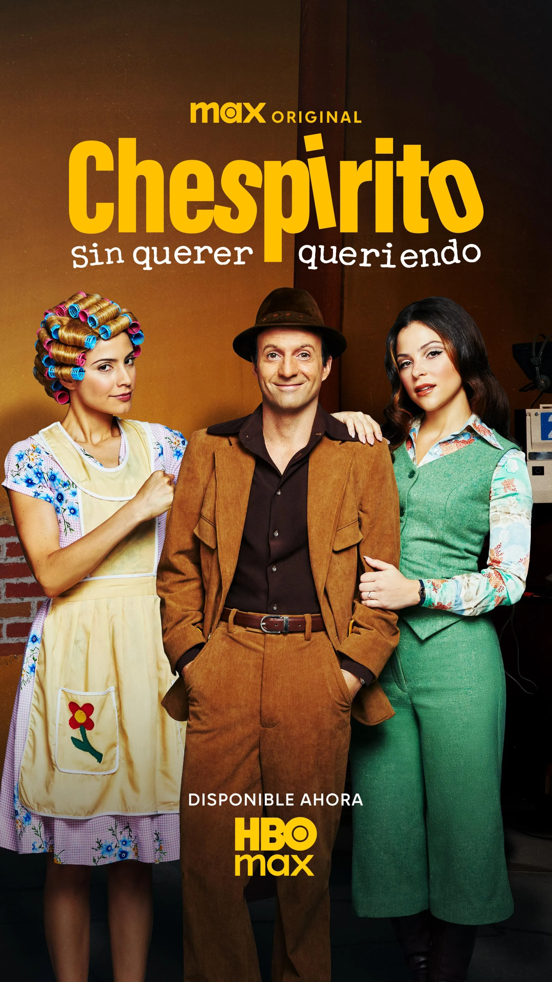 Pablo Cruz, Paulina Dávila, and Bárbara López in Chespirito: Not Really on Purpose (2025)