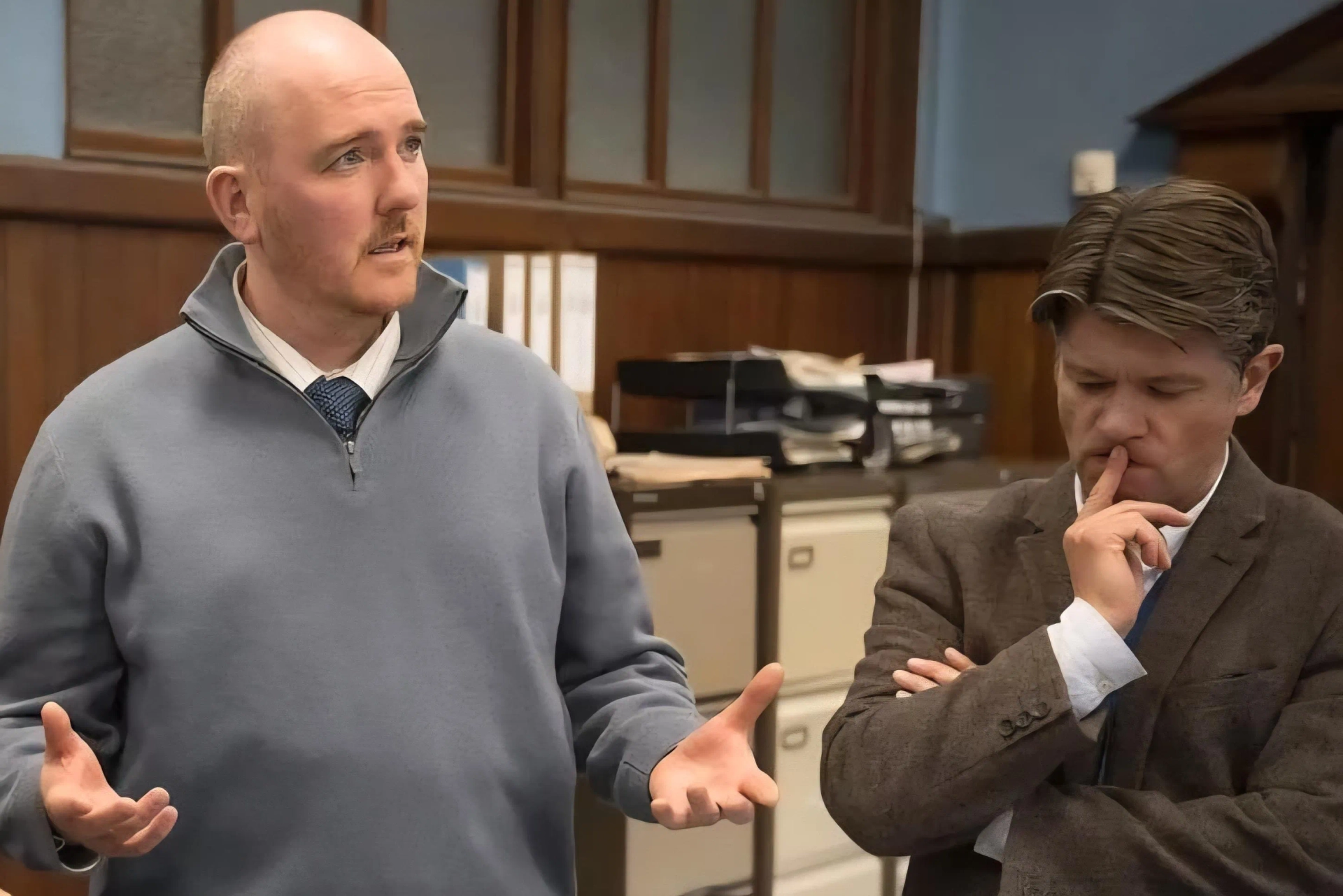 Adam Best and Nick Danan in Murder Most Puzzling (2025)