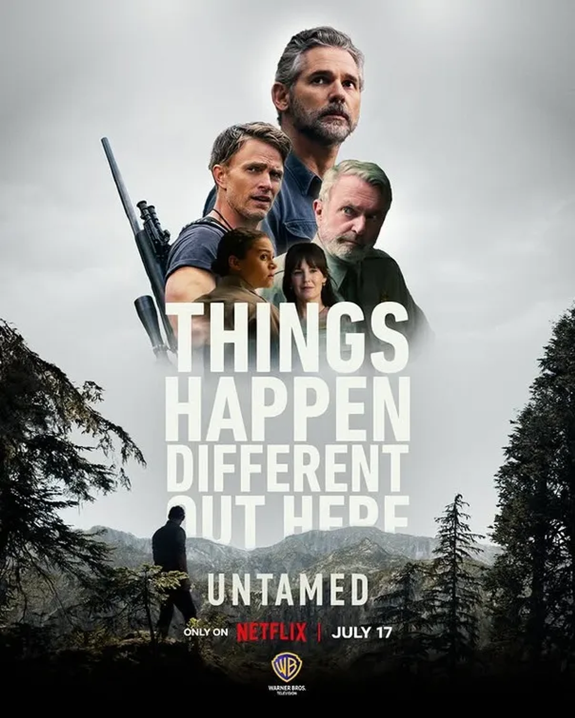 Sam Neill, Eric Bana, Wilson Bethel, Rosemarie DeWitt, and Lily Santiago in Untamed (2025)