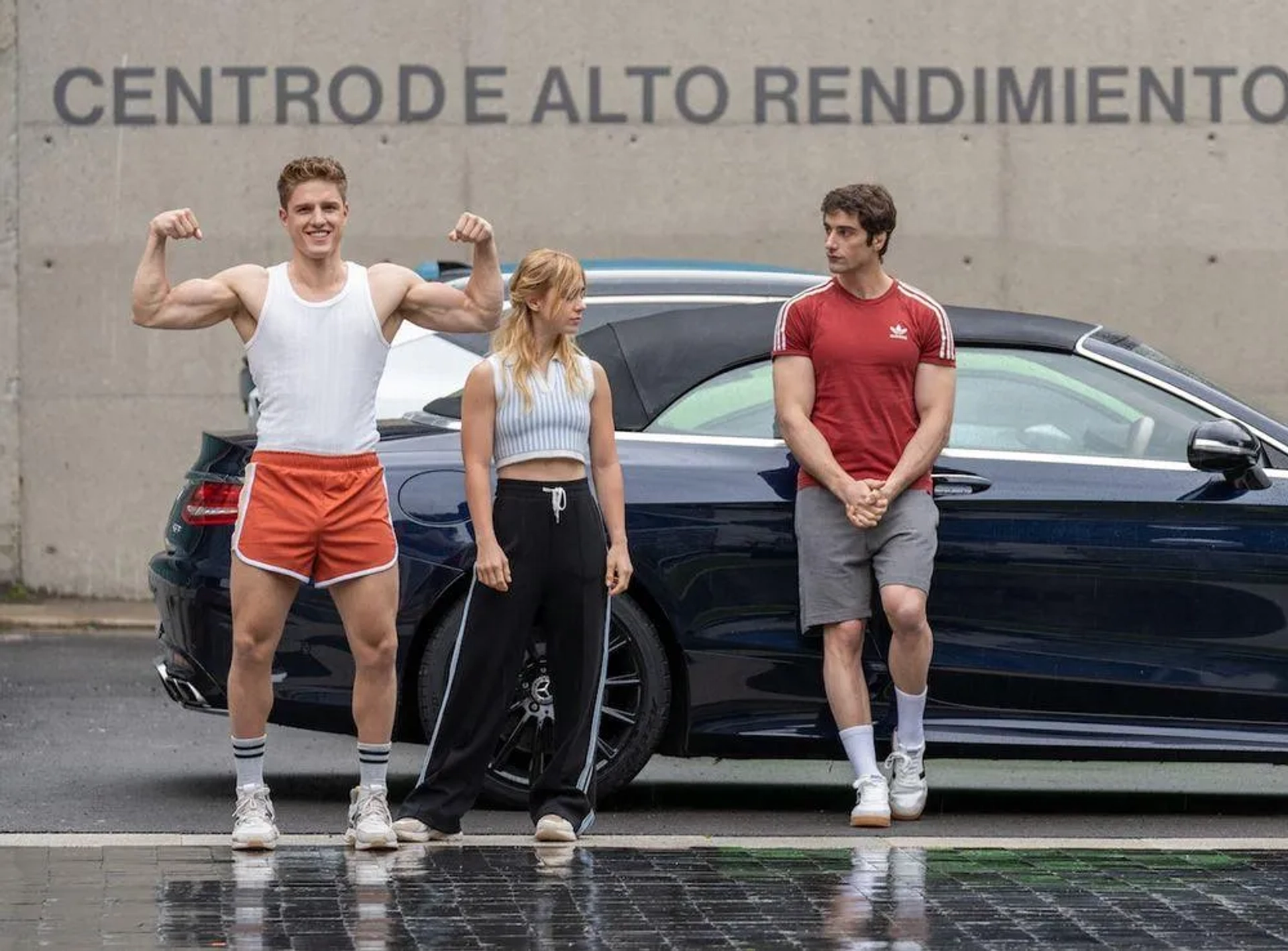 Clara Galle, Nuno Gallego, and Agustín Della Corte in Olympo (2025)