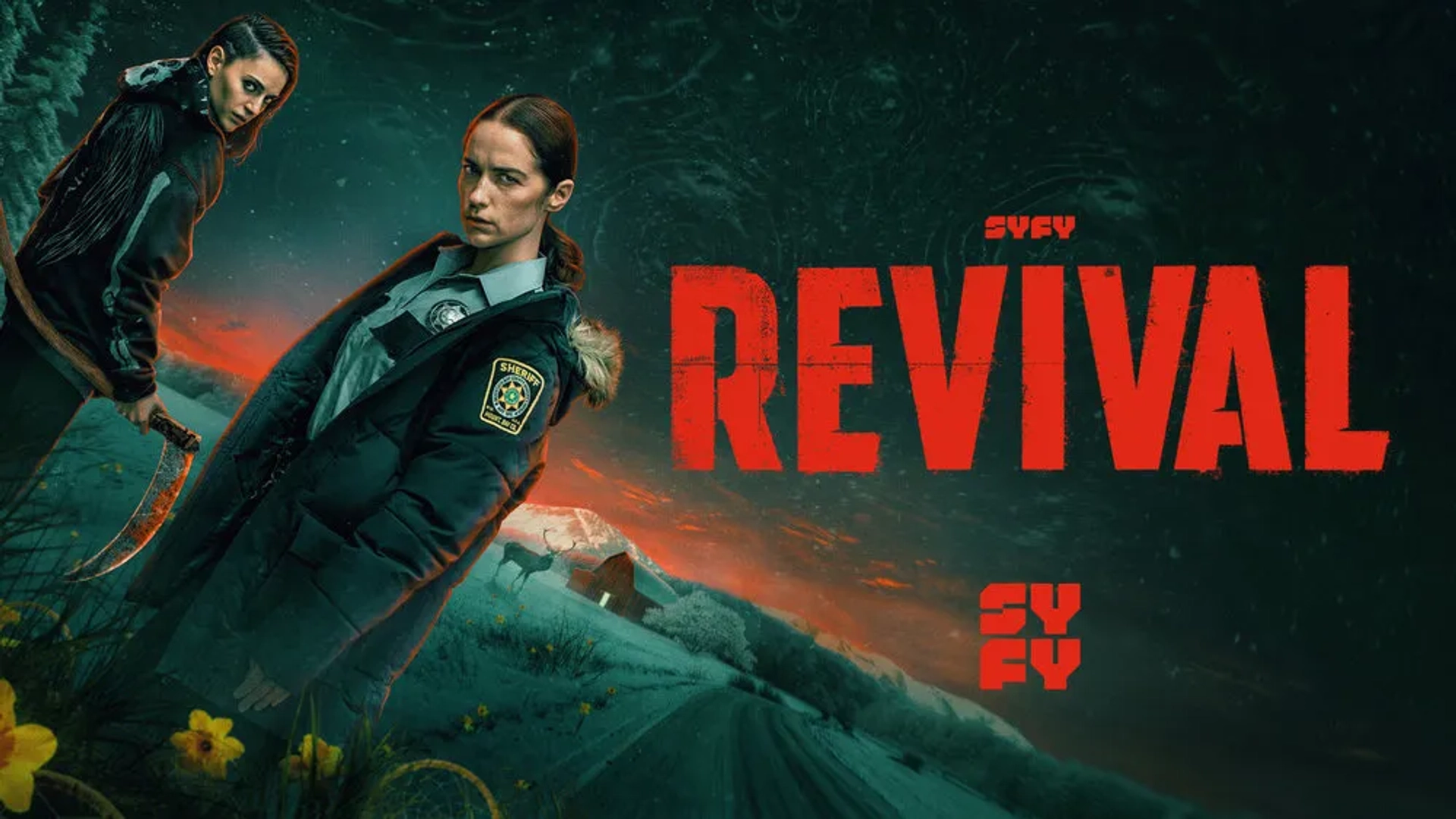 Melanie Scrofano and Romy Weltman in Revival (2025)