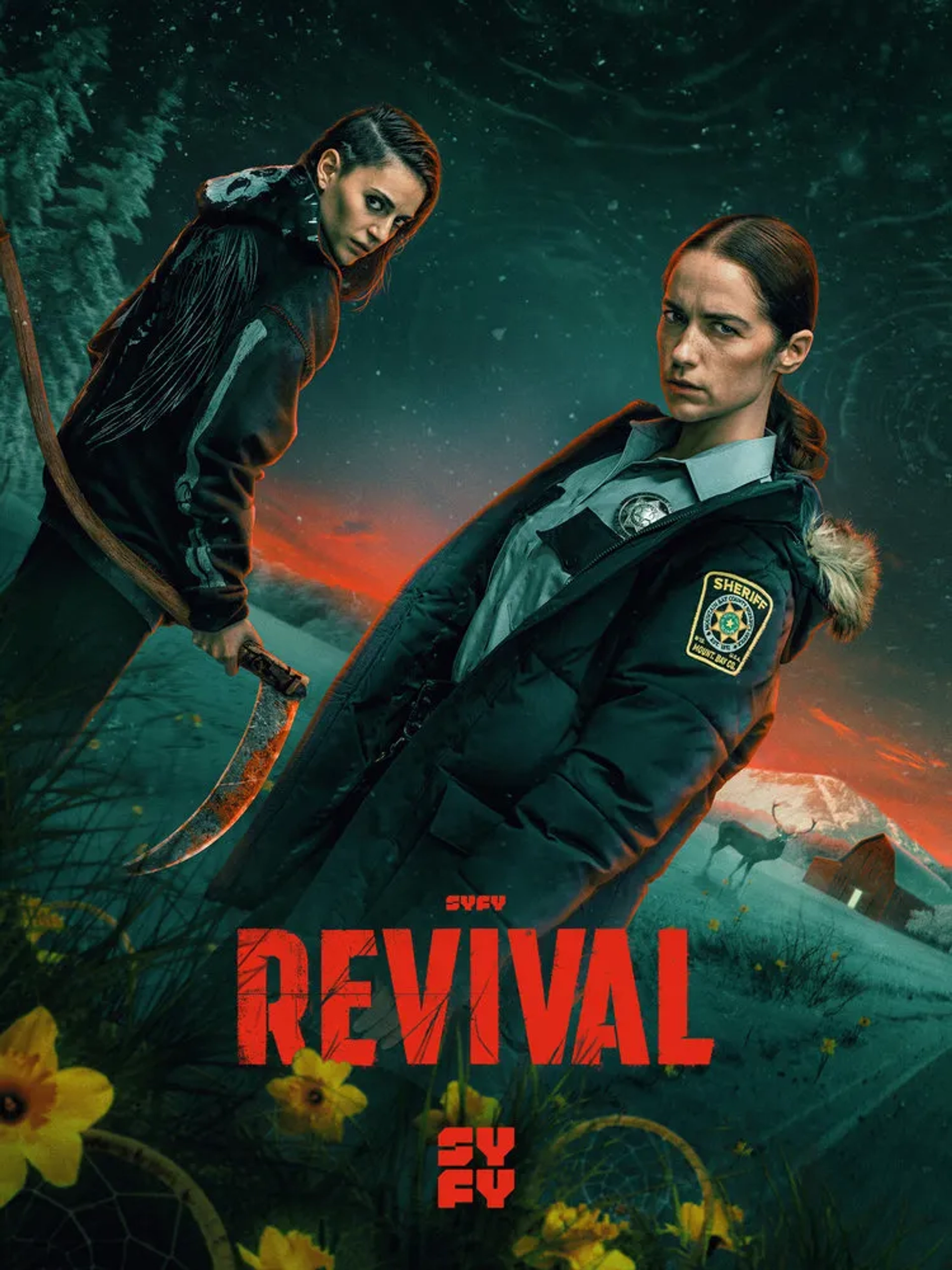 Melanie Scrofano and Romy Weltman in Revival (2025)