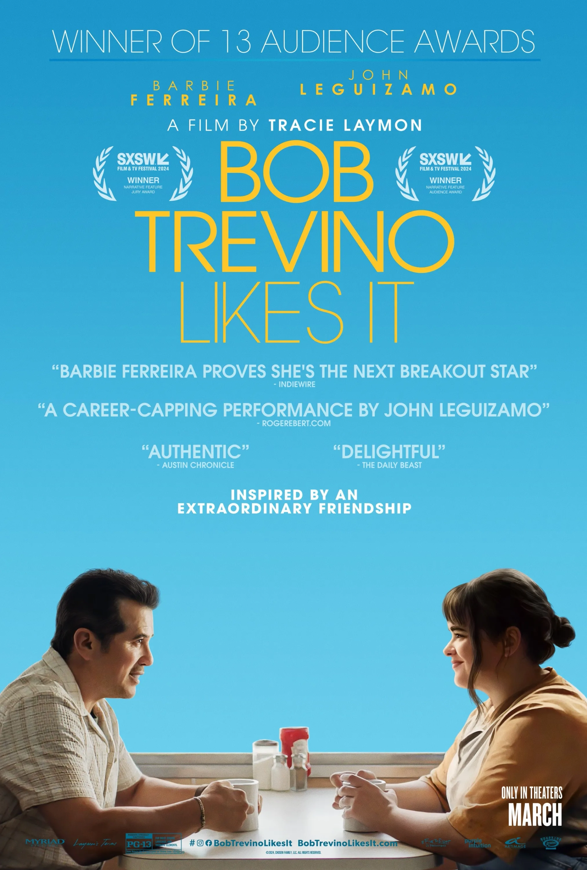 John Leguizamo and Barbie Ferreira in Bob Trevino Likes It (2024)