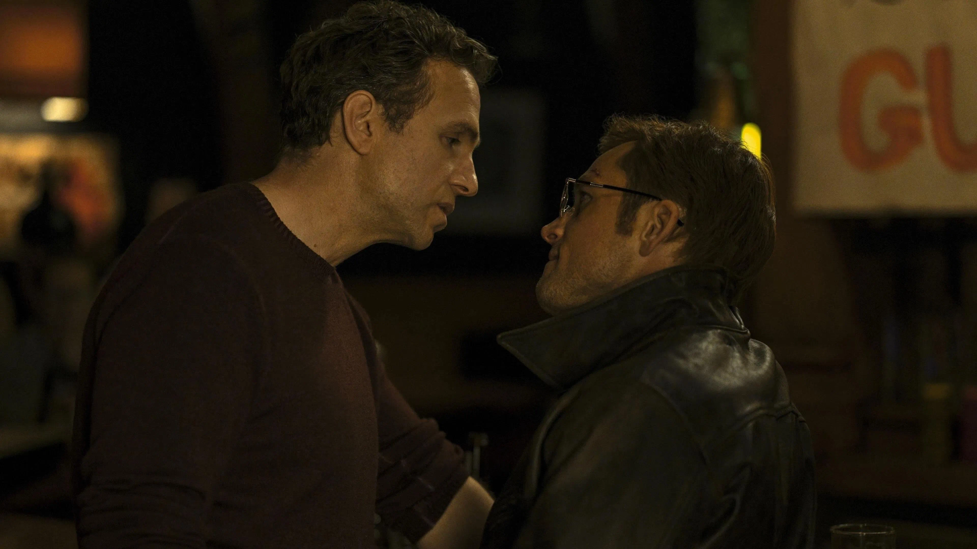 Rafe Spall and Taron Egerton in Smoke (2025)