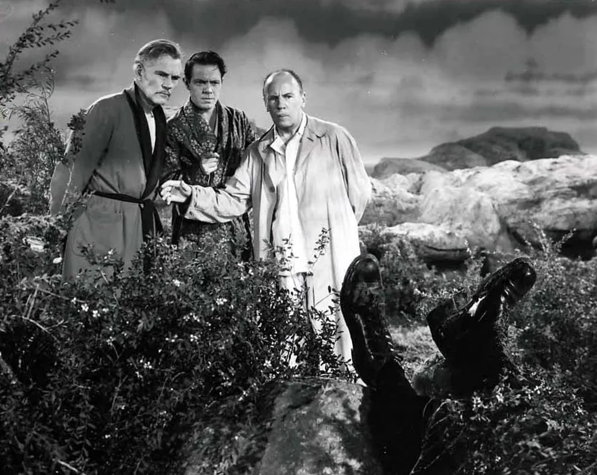 Louis Hayward, Walter Huston, and Roland Young in And Then There Were None (1945)