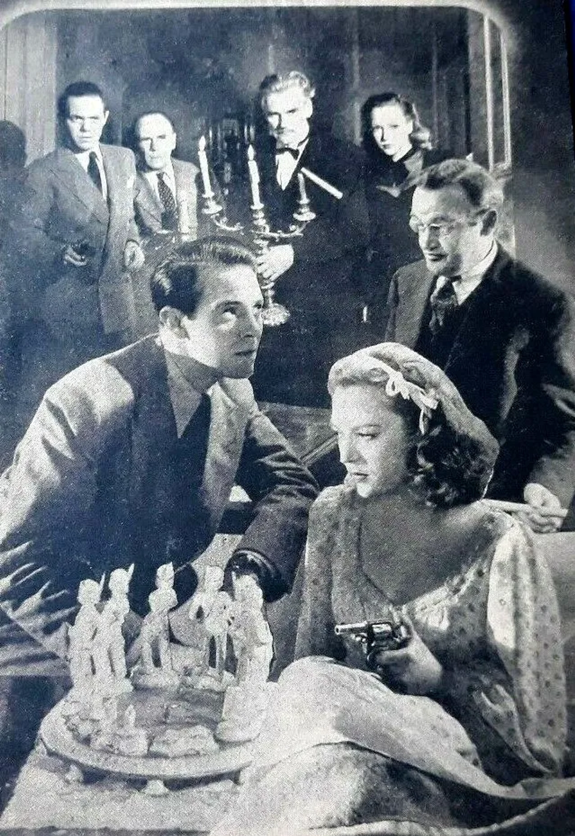 June Duprez, Barry Fitzgerald, Louis Hayward, Walter Huston, and Roland Young in And Then There Were None (1945)
