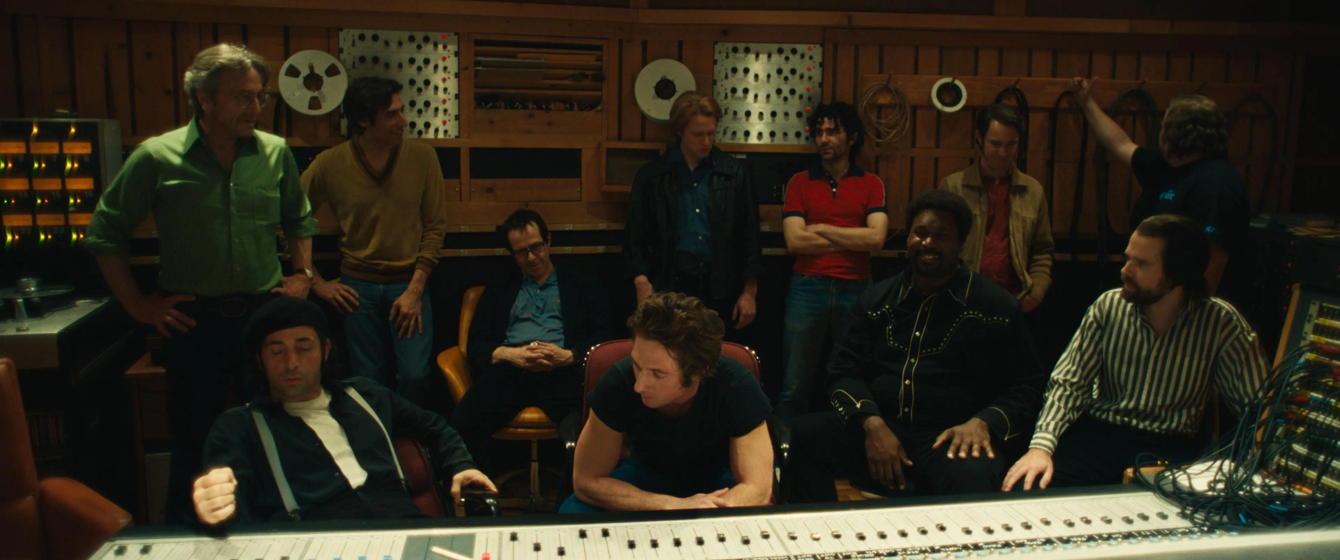 Johnny Cannizzaro, Marc Maron, Jeremy Strong, Jeremy Allen White, Paul Walter Hauser, and Bartley Booz in Springsteen: Deliver Me from Nowhere (2025)