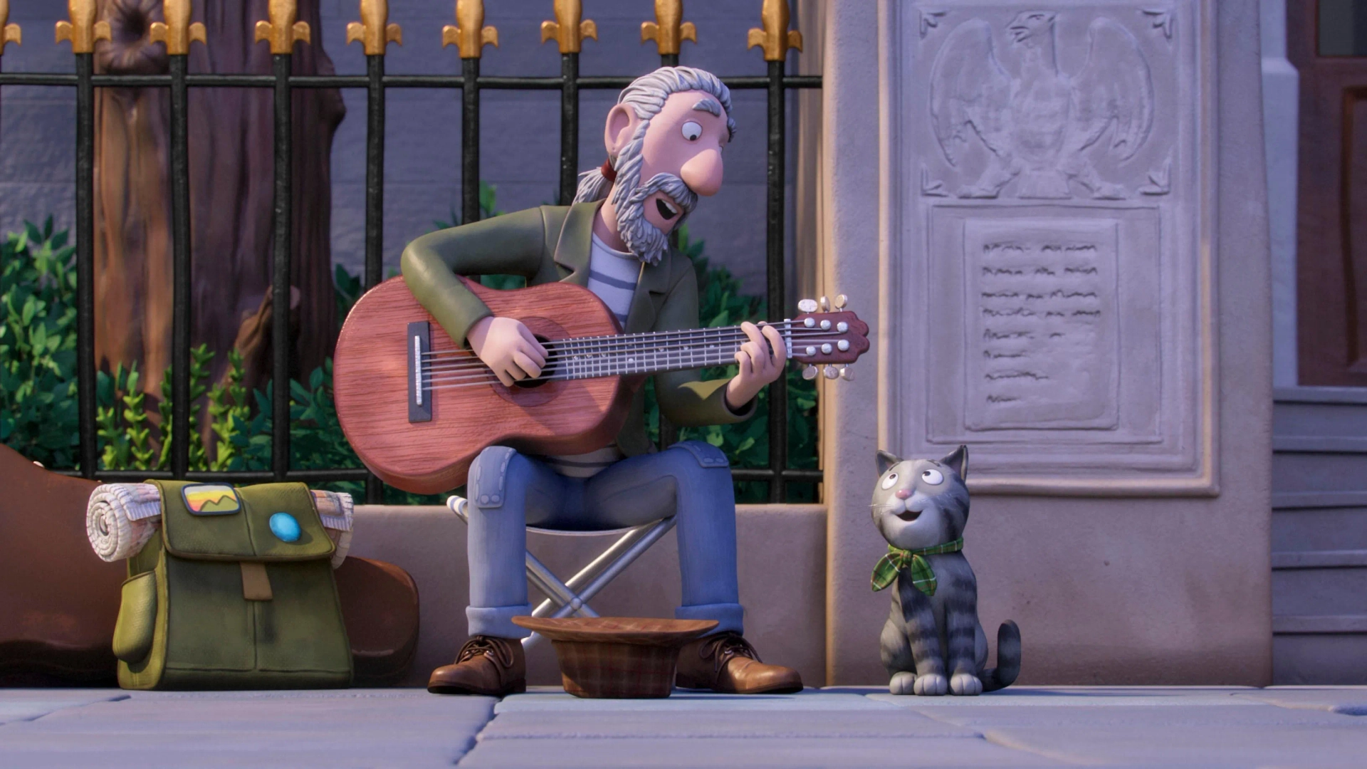 Rob Brydon and Sope Dirisu in Tabby McTat (2023)