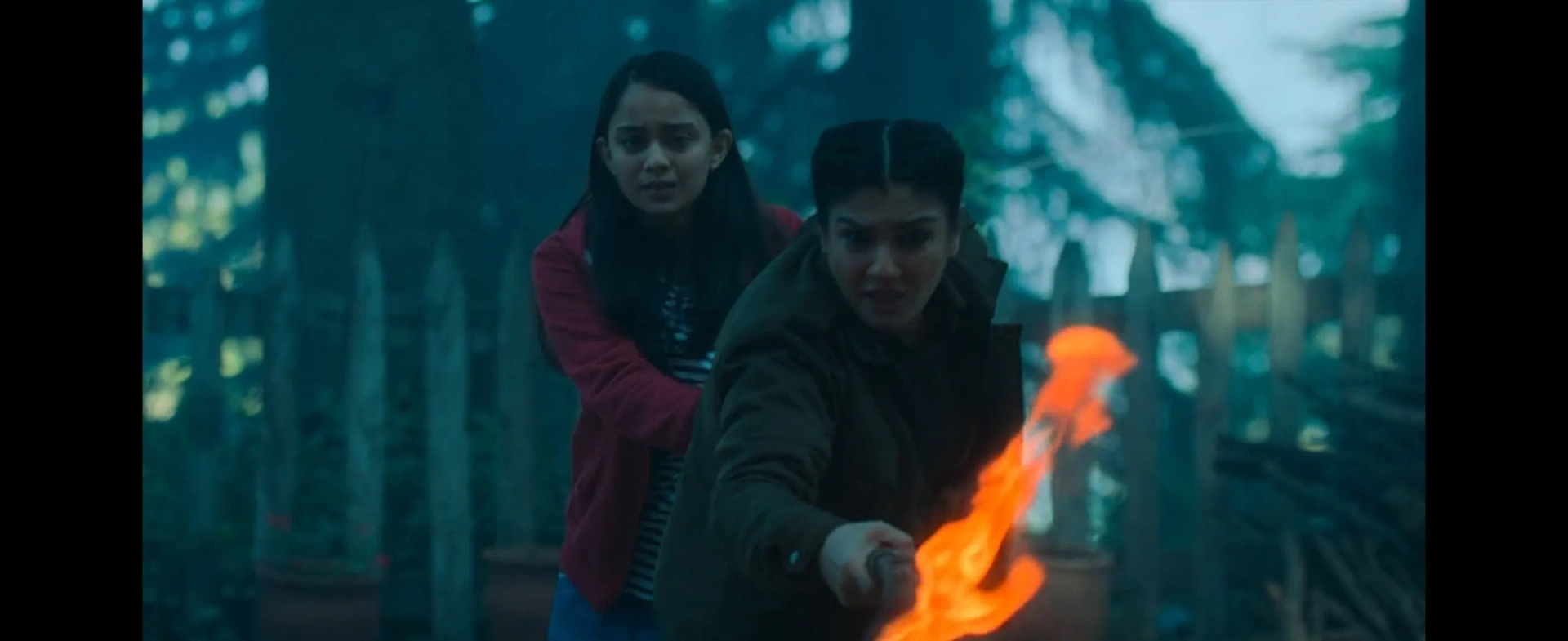 Raveena Tandon and Taneesha Joshi in Aranyak (2021)