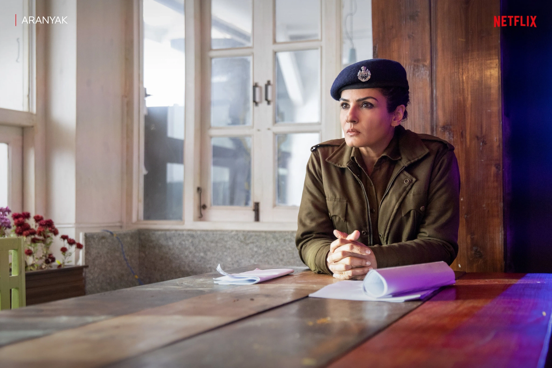 Raveena Tandon in Aranyak (2021)