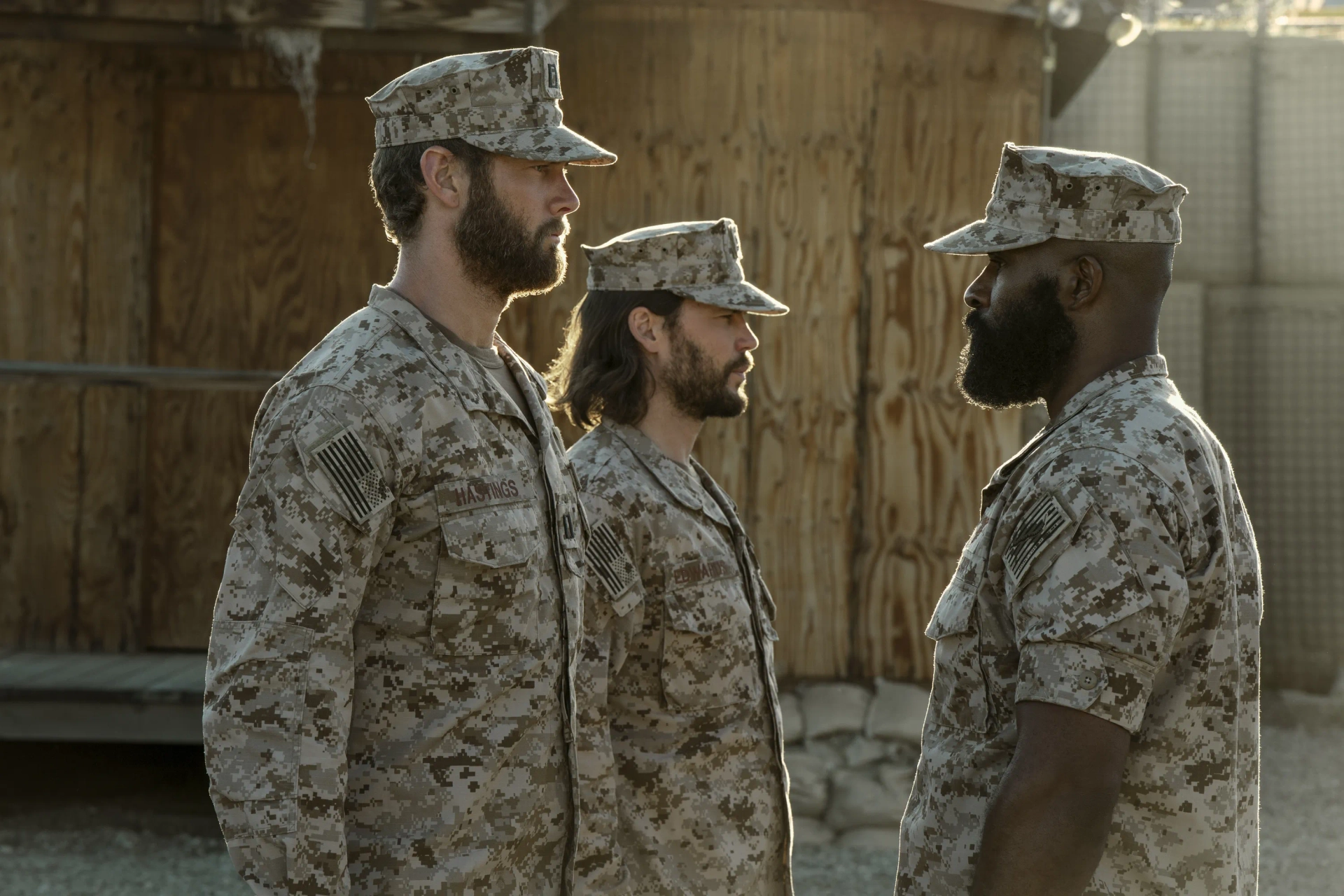 Taylor Kitsch and Tom Hopper in The Terminal List: Dark Wolf (2025)