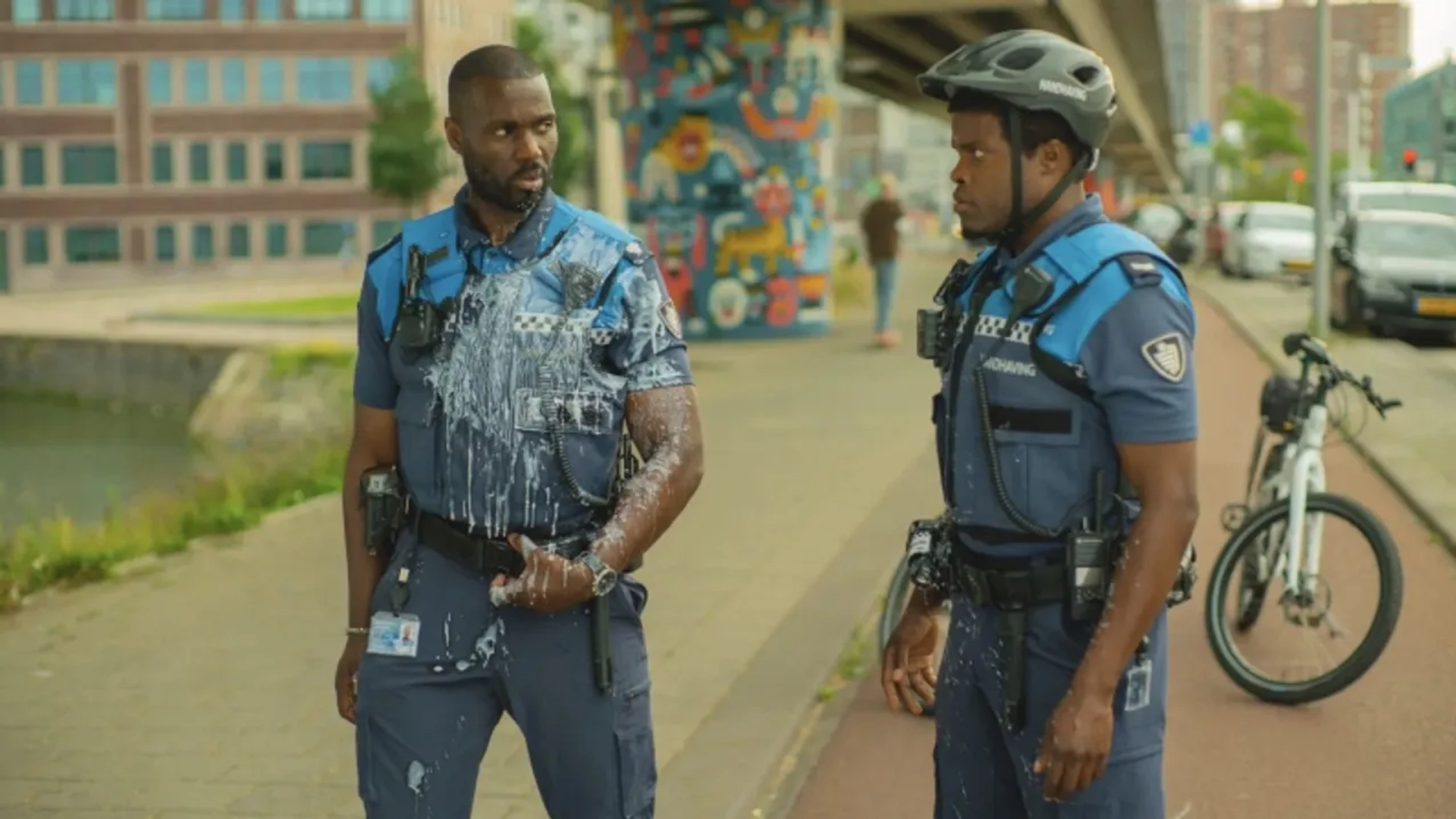 Werner Kolf and Jandino Asporaat in Almost Cops (2025)