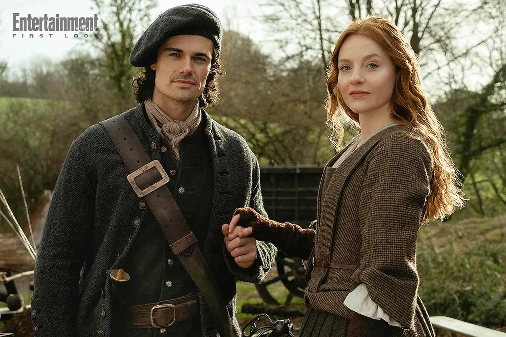 Jamie Roy and Harriet Slater in Outlander: Blood of My Blood (2025)