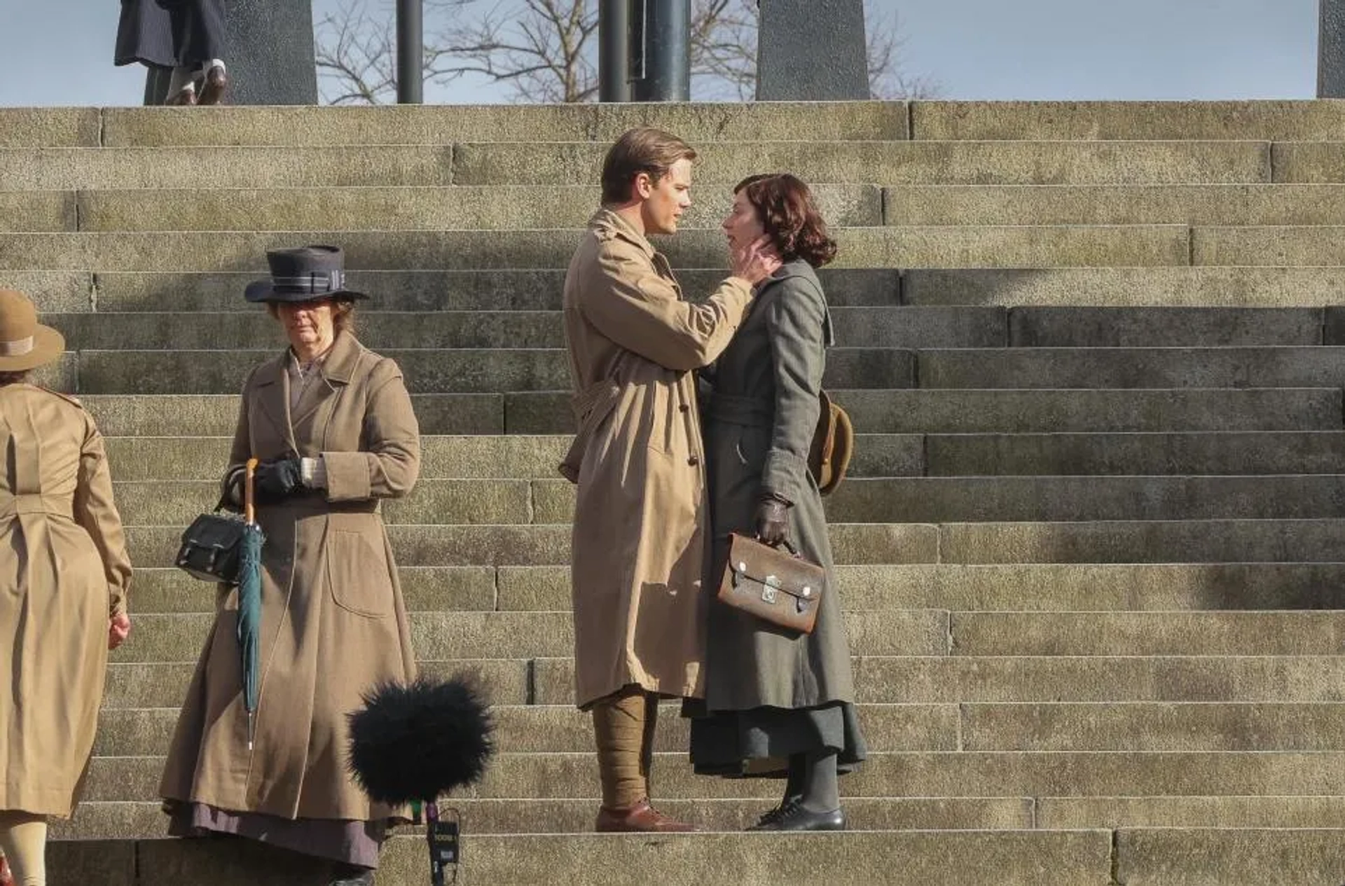 Jeremy Irvine and Hermione Corfield in Outlander: Blood of My Blood (2025)