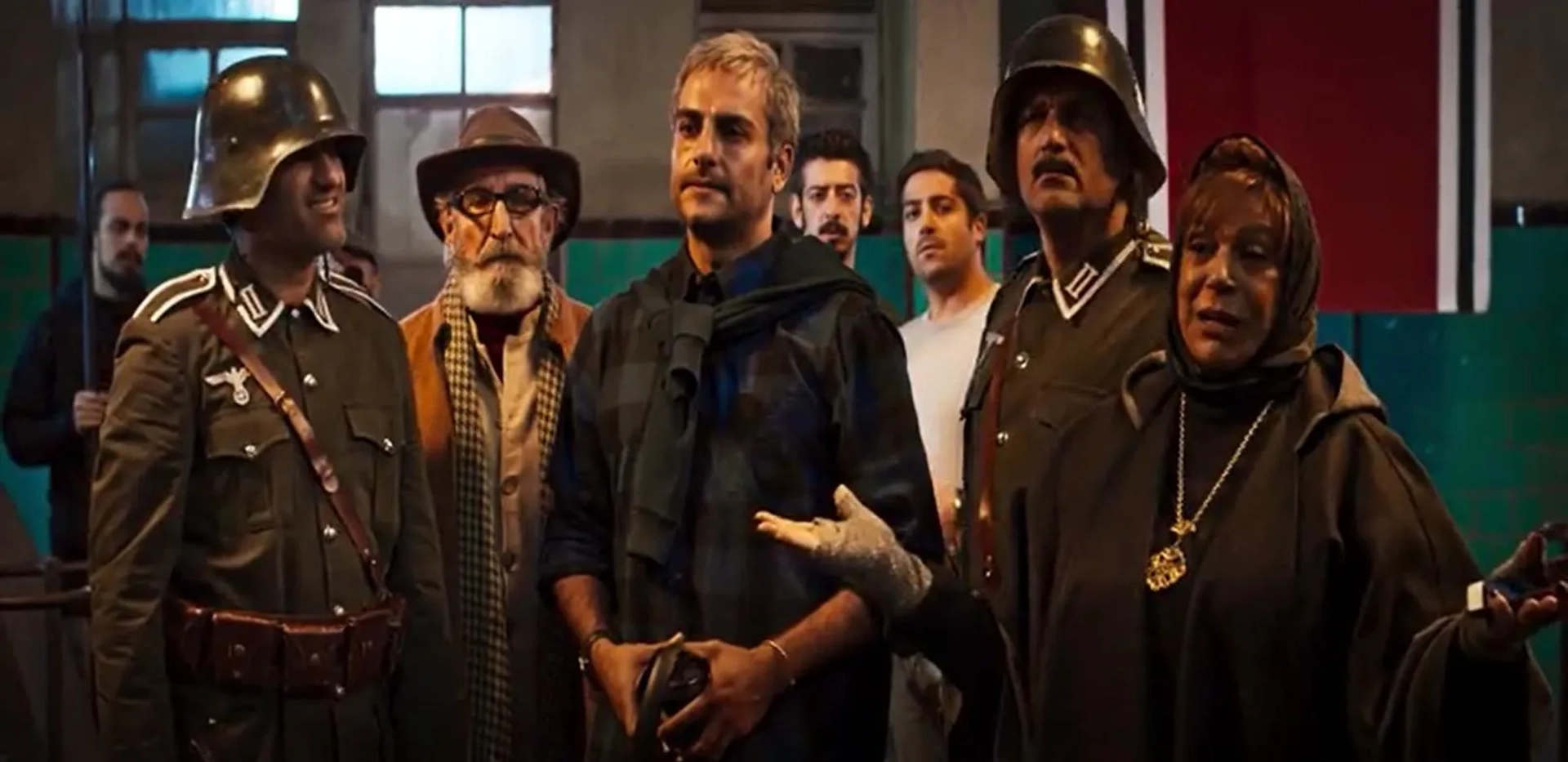 Gohar Kheirandish, Farhad Aeish, Sam Derakhshani, Hamed Komaily, and Pejman Jamshidi in The Good, the Bad, the Corny: Radioactive (2021)