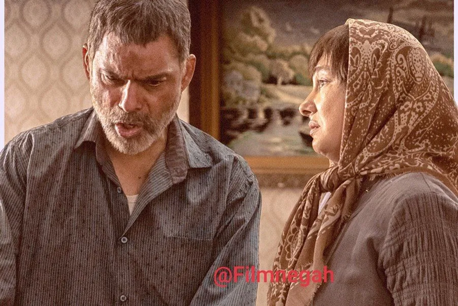 Hanieh Tavassoli and Payman Maadi in Hard Shell (2024)