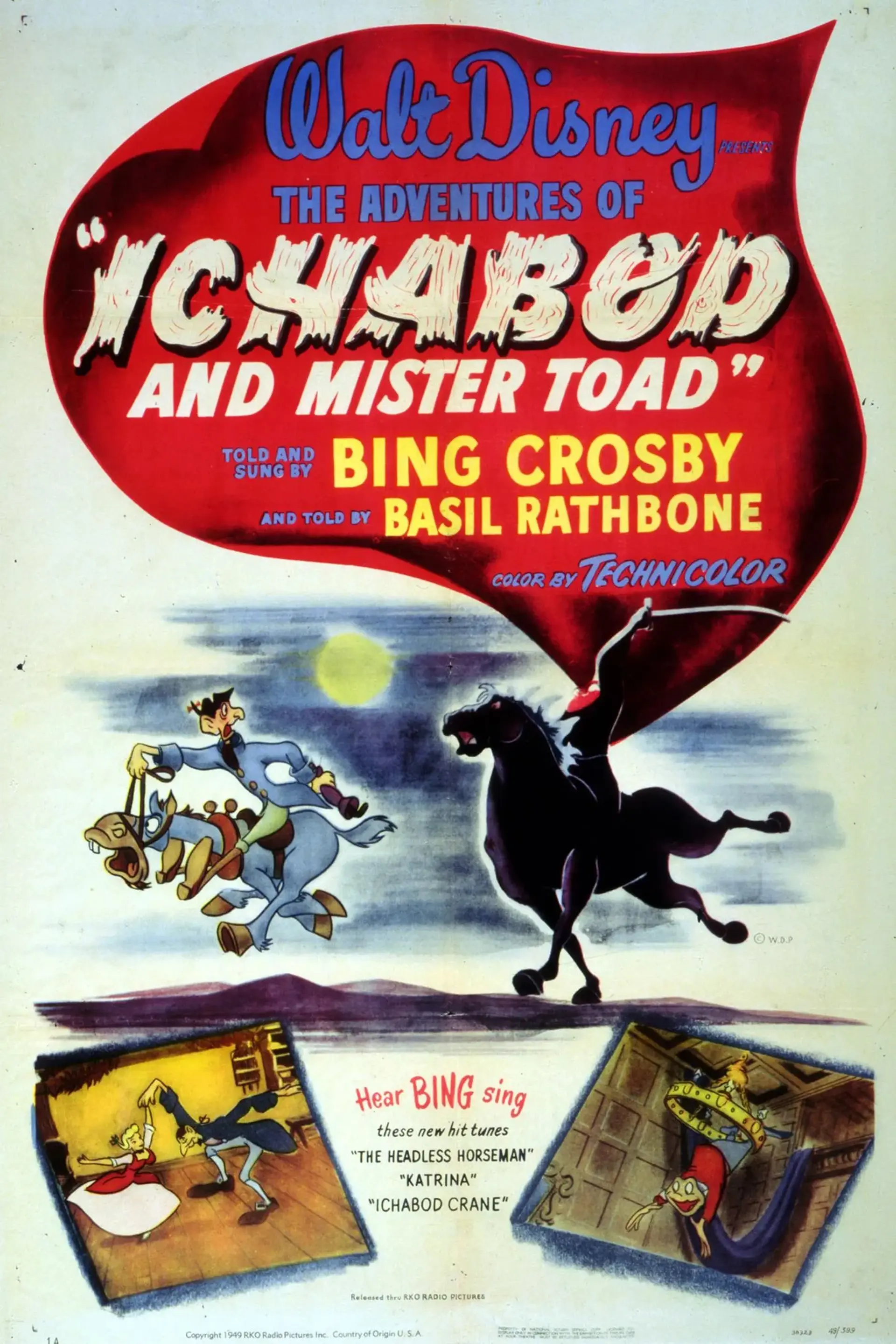 انیمیشن ماجراهای ایچابود و آقای تاد قورباغه (The Adventures of Ichabod and Mr. Toad 1949)