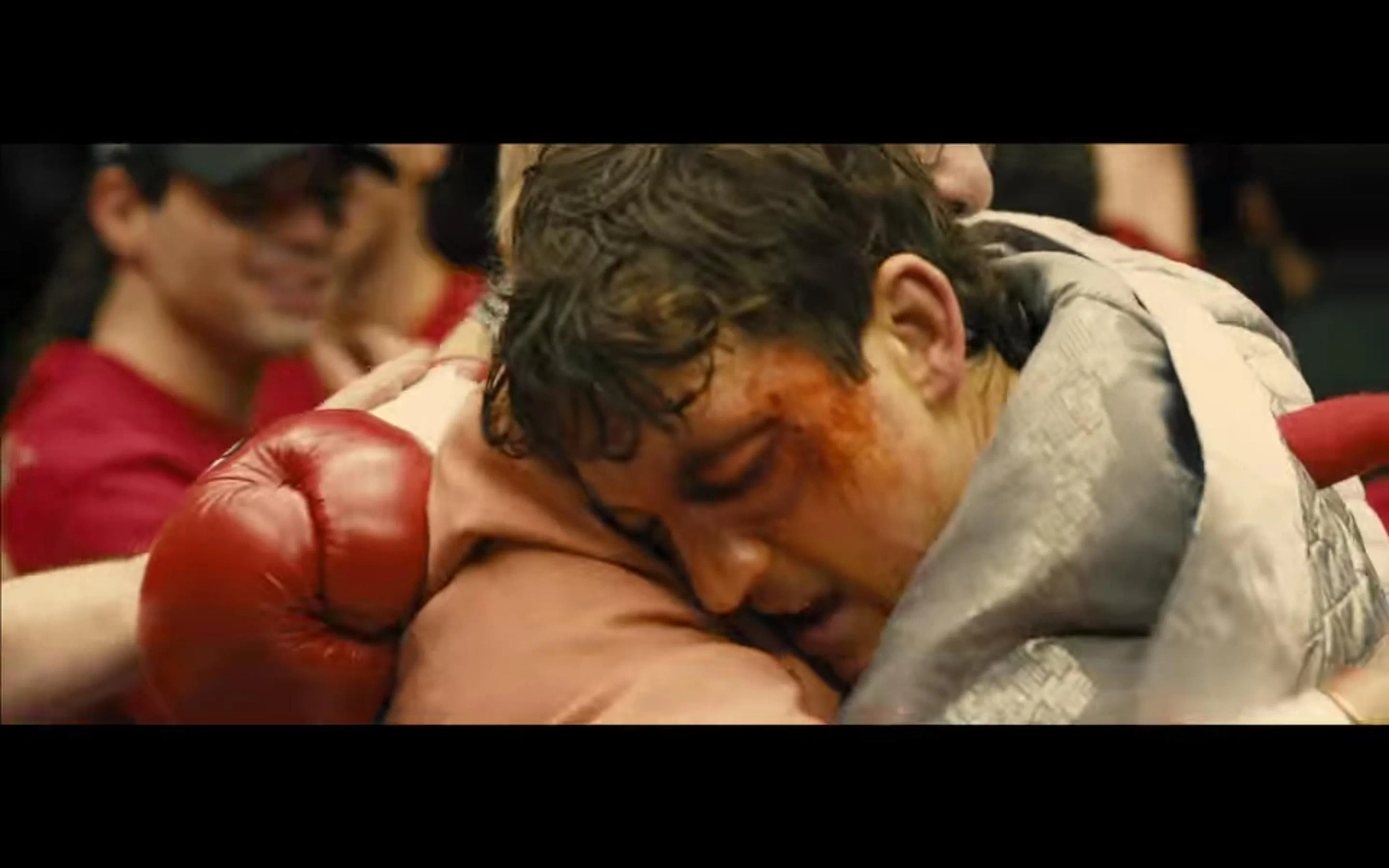Ciarán Hinds and Miles Teller in Bleed for This (2016)