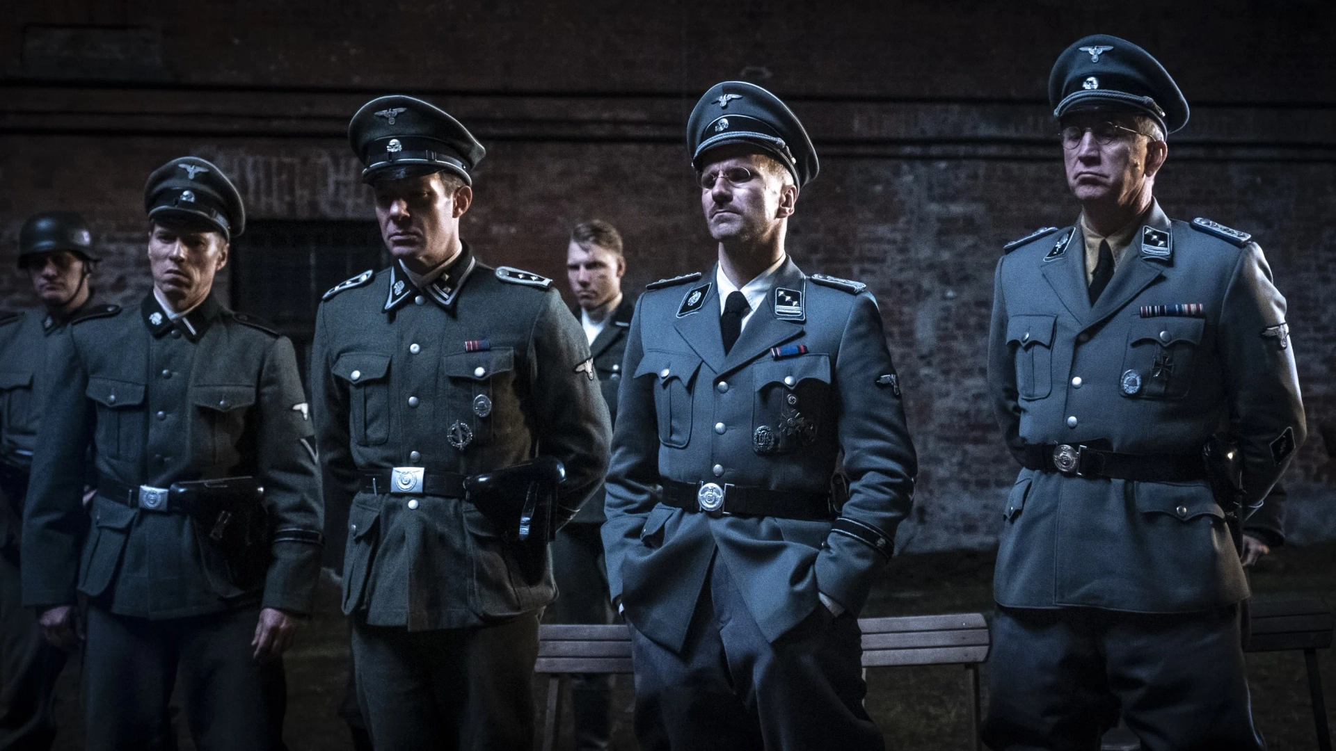 Michal Pluskota, Grzegorz Malecki, Marcin Bosak, Zbigniew Paterak, and Tomasz Wiecek in The Champion (2020)