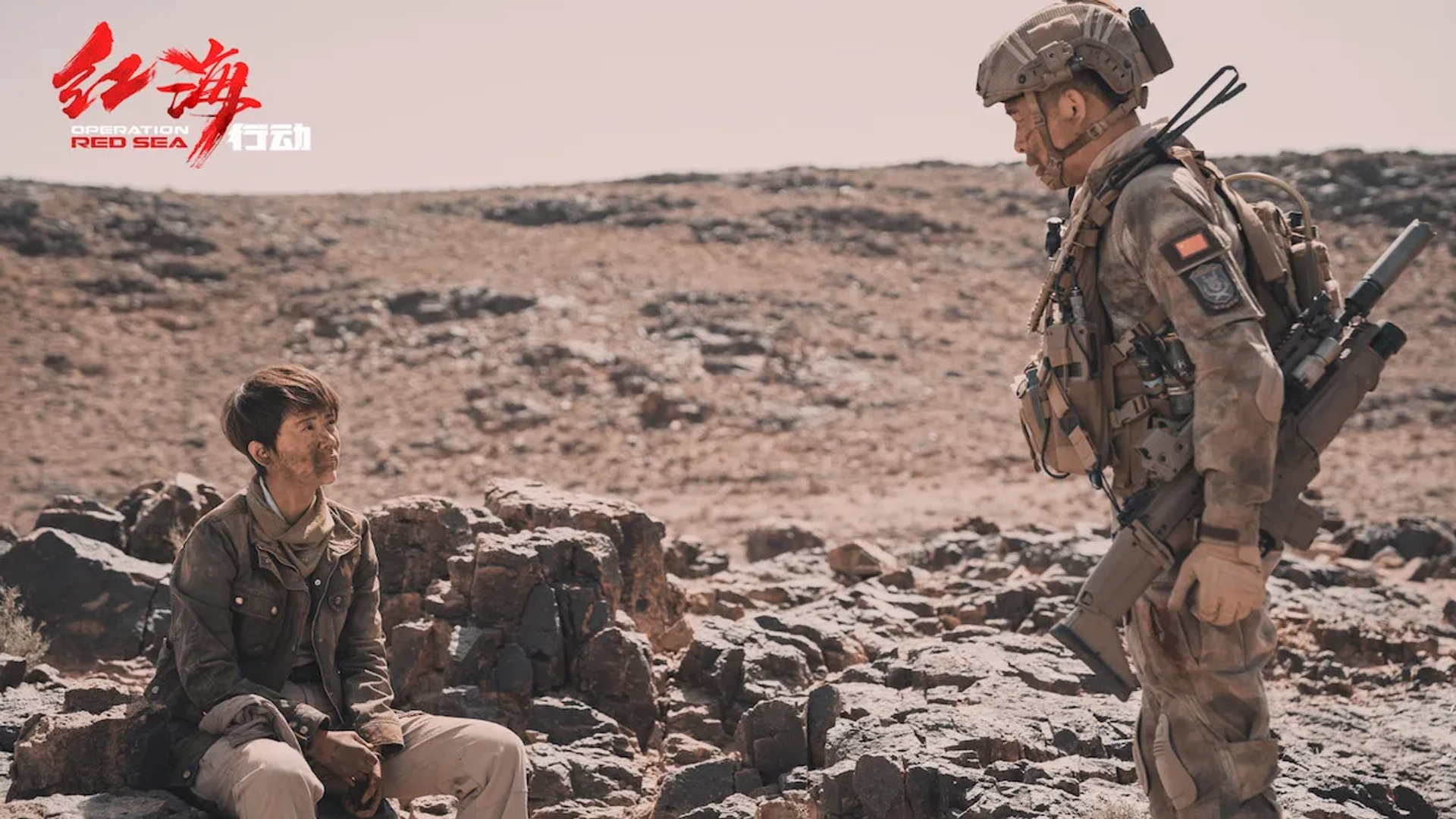 Yi Zhang and Hai-Qing in Operation Red Sea (2018)
