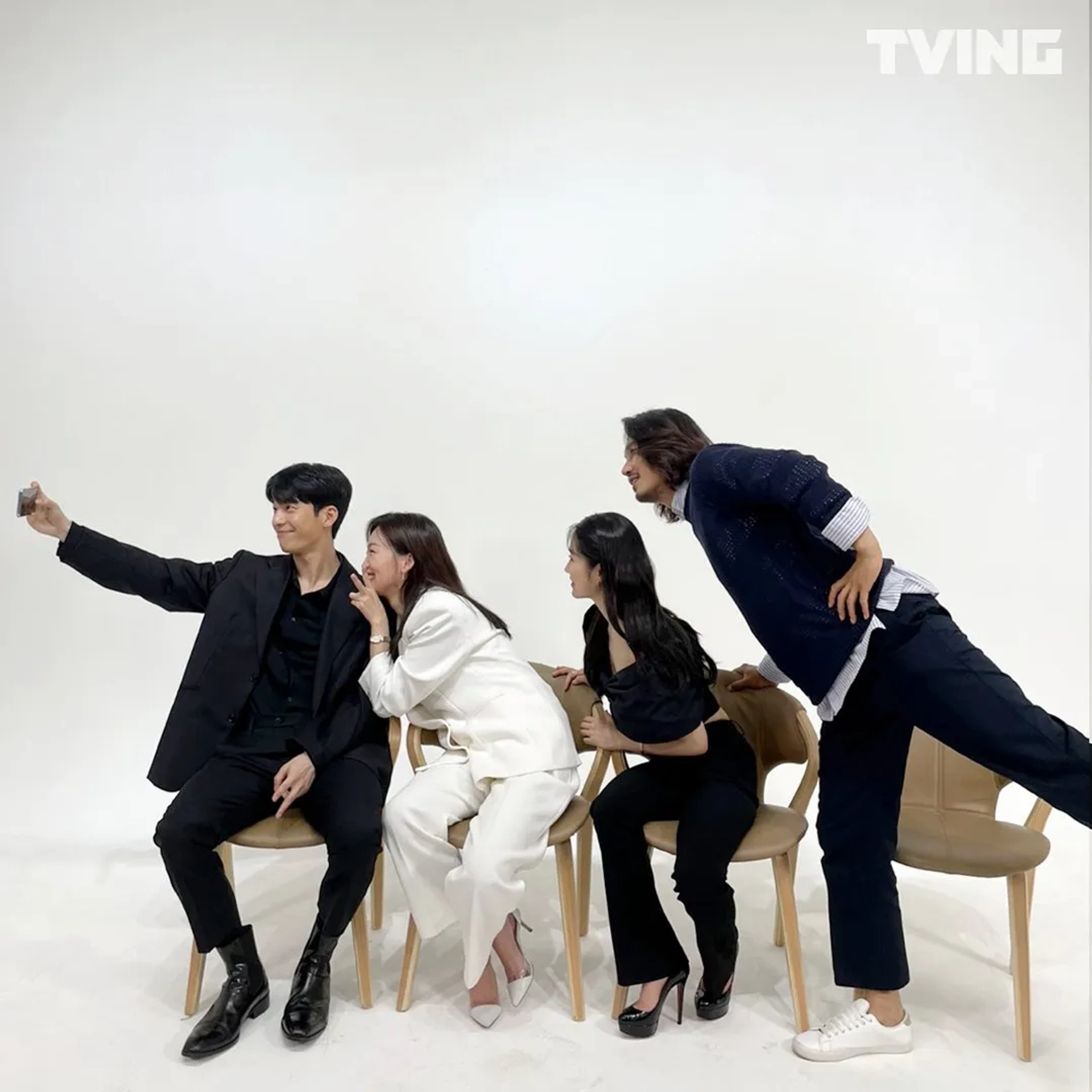 Kim Hye-yoon, Park Hoon, Jin Ki-joo, and Wi Ha-joon at an event for Midnight (2021)