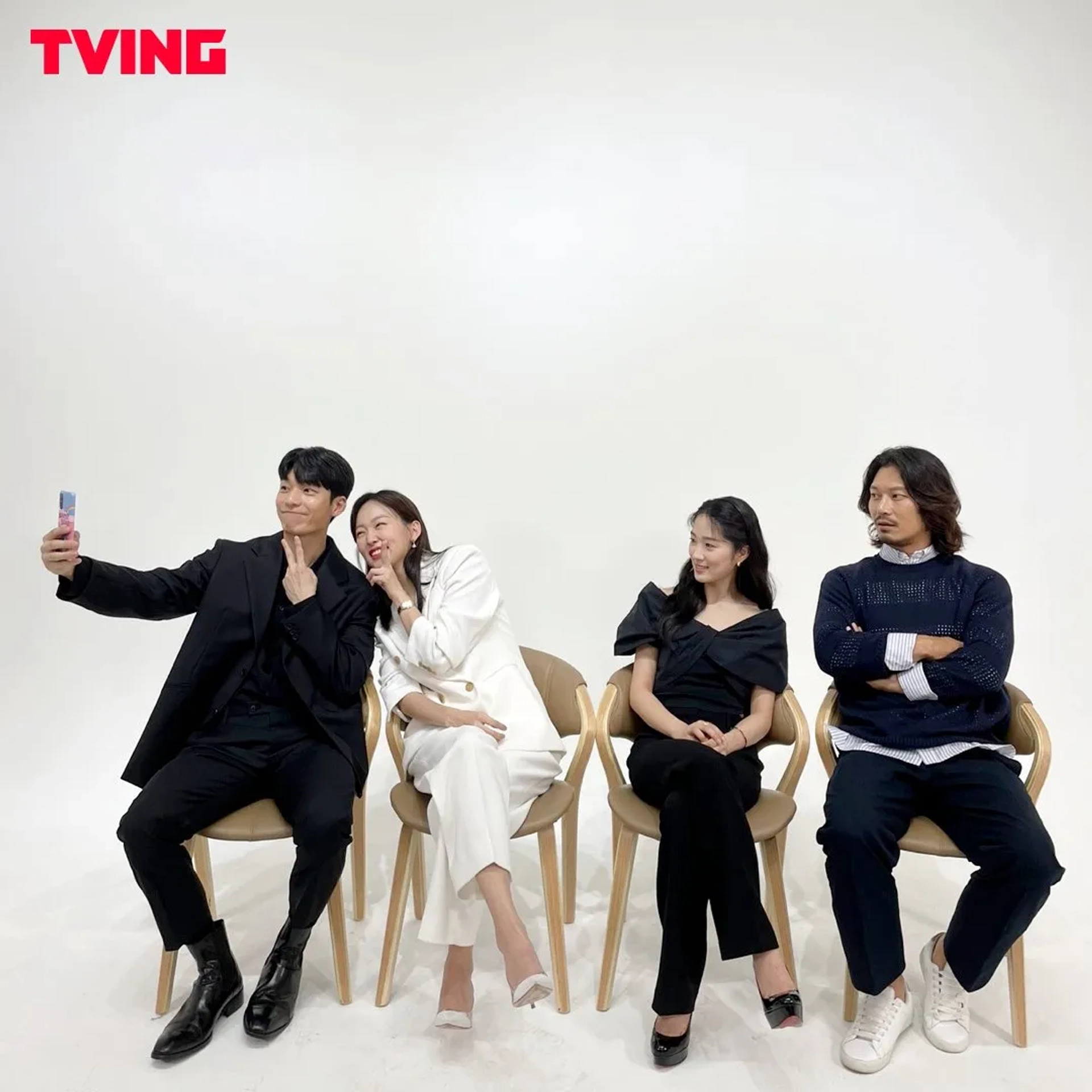 Kim Hye-yoon, Park Hoon, Jin Ki-joo, and Wi Ha-joon at an event for Midnight (2021)