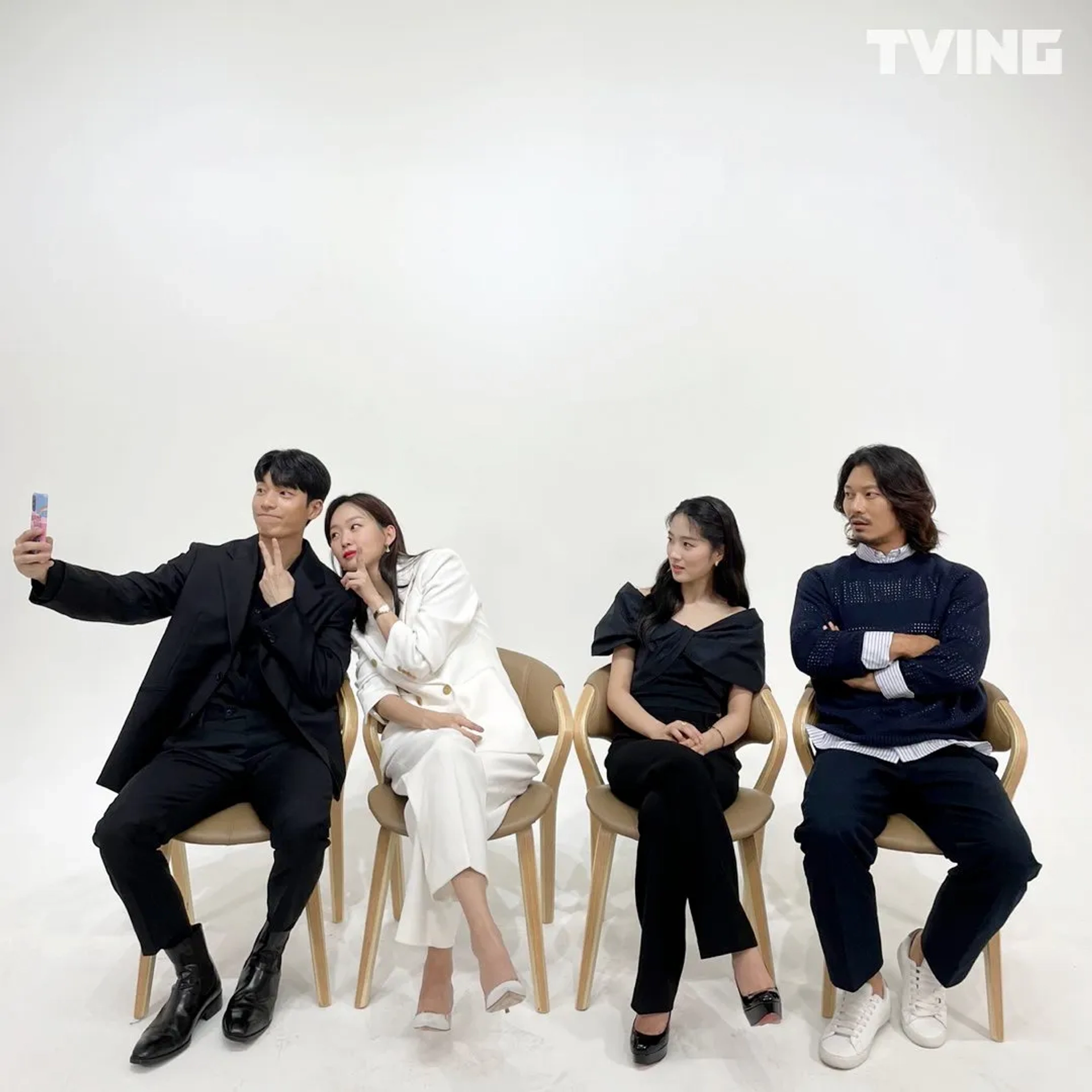 Kim Hye-yoon, Park Hoon, Jin Ki-joo, and Wi Ha-joon at an event for Midnight (2021)