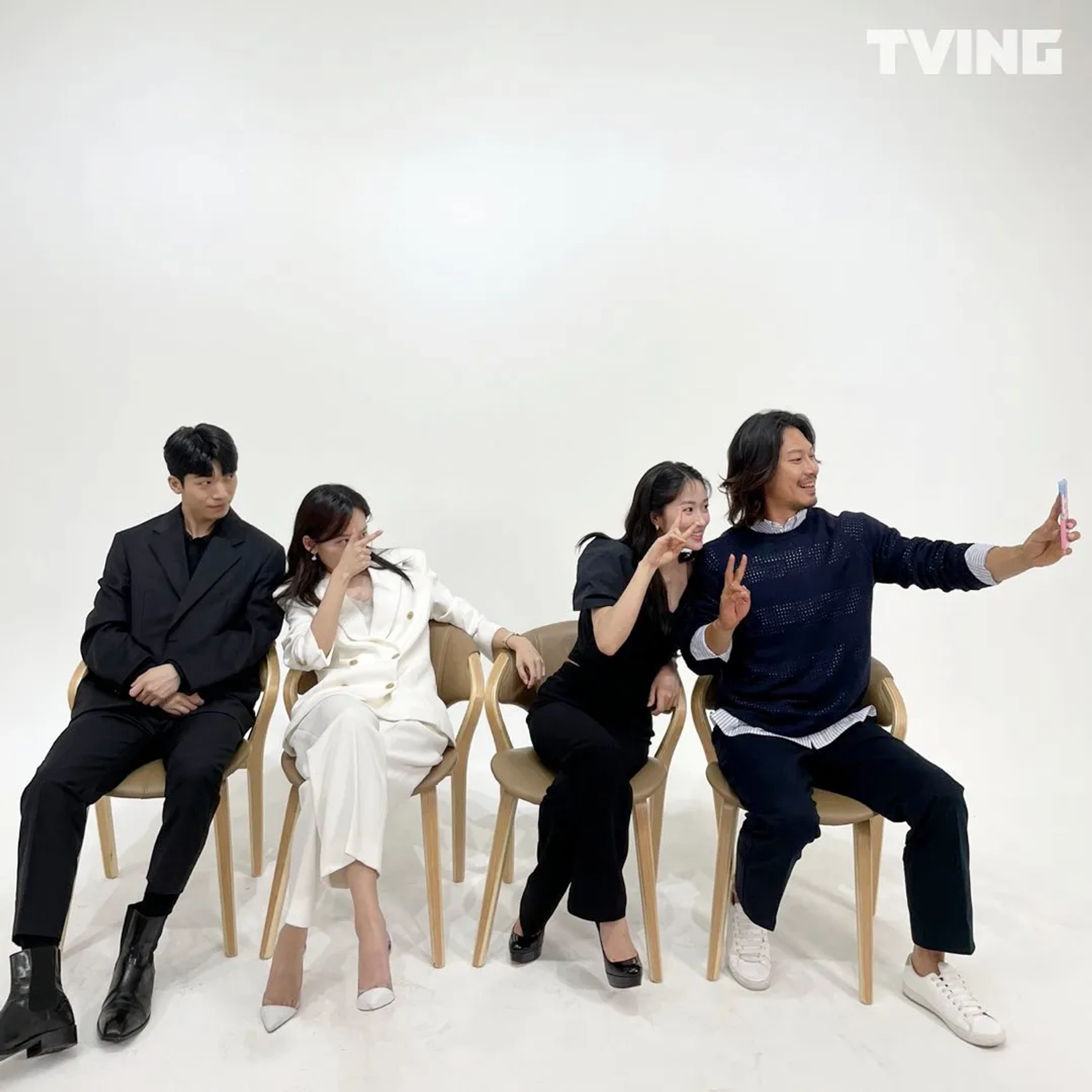 Kim Hye-yoon, Park Hoon, Jin Ki-joo, and Wi Ha-joon at an event for Midnight (2021)