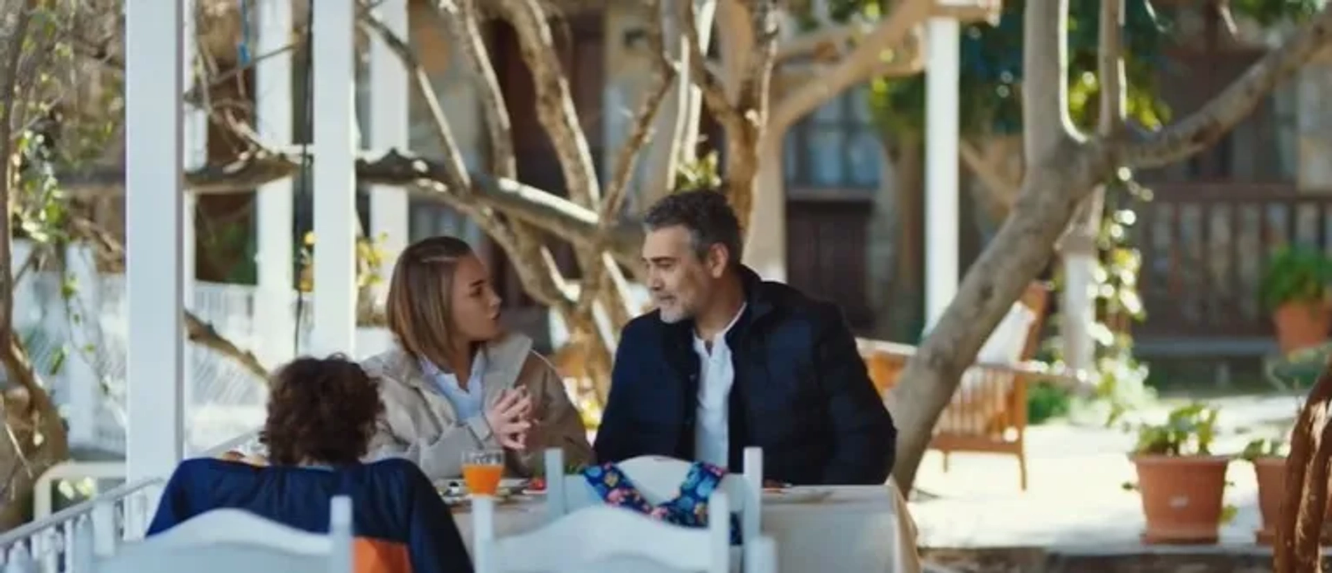 Amina Koyuncular, Yaman Arslan, and Caner Cindoruk in The Blue Exile (2023)