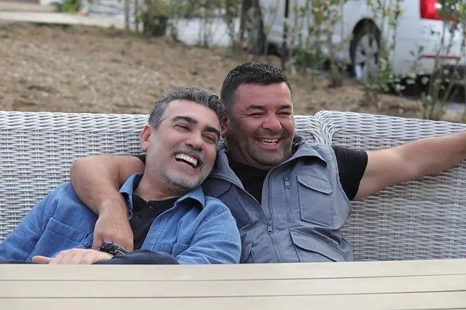 Bülent Sakrak and Caner Cindoruk in The Blue Exile (2023)