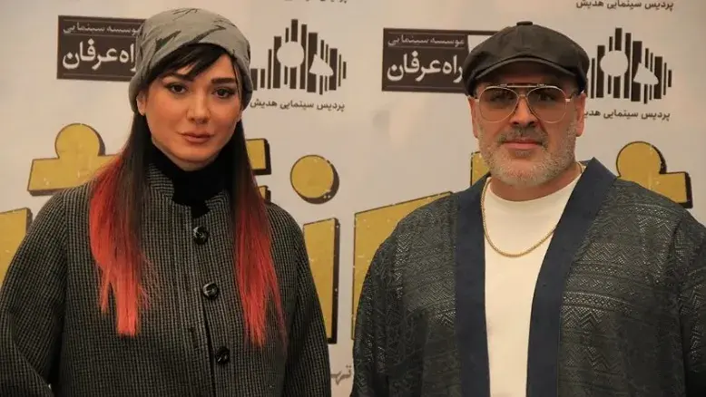 قاب مشترک بهرنگ علوی و مینا وحید در اکران مردمی فیلم «شاه نقش»