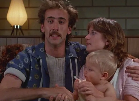 نیکولاس کیج در Raising Arizona 