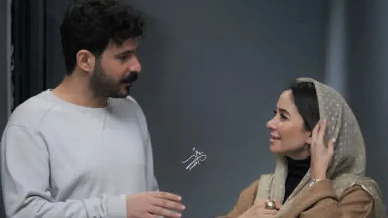 تصاویر الناز حبیبی و مجید یوسفی در پشت صحنه نمایش ملاحظات امنیتی  1