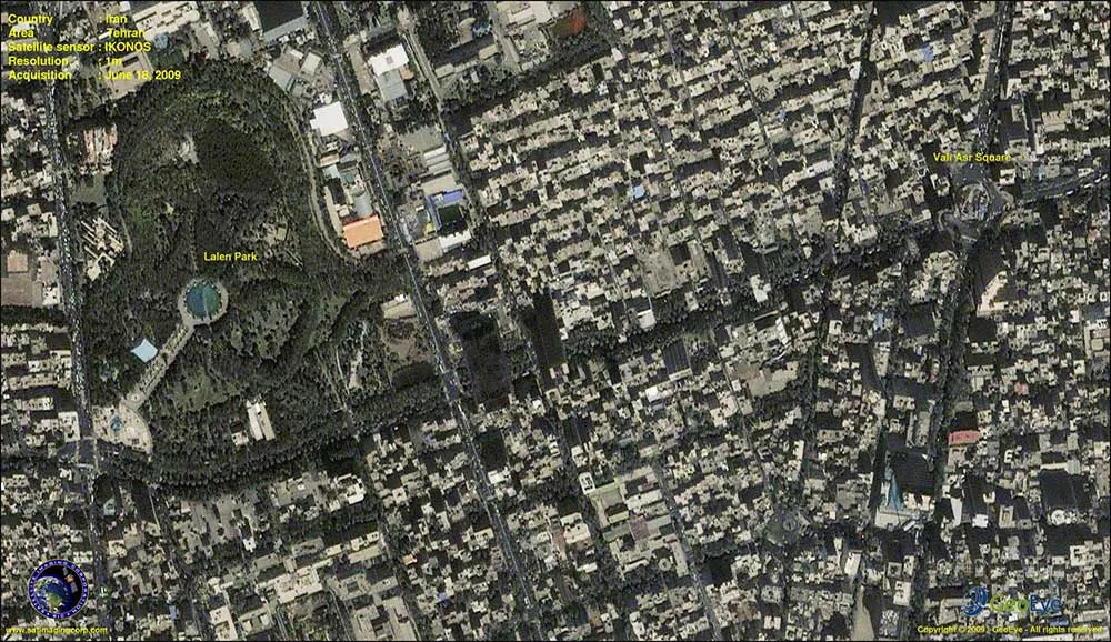 نقشه هوایی تهران