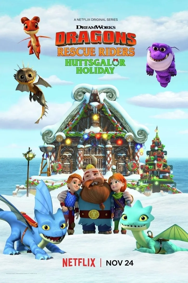 انیمیشن اژدها سواران: نجات تعطیلات هاتسگلر (Dragons: Rescue Riders: Huttsgalor Holiday 2020)