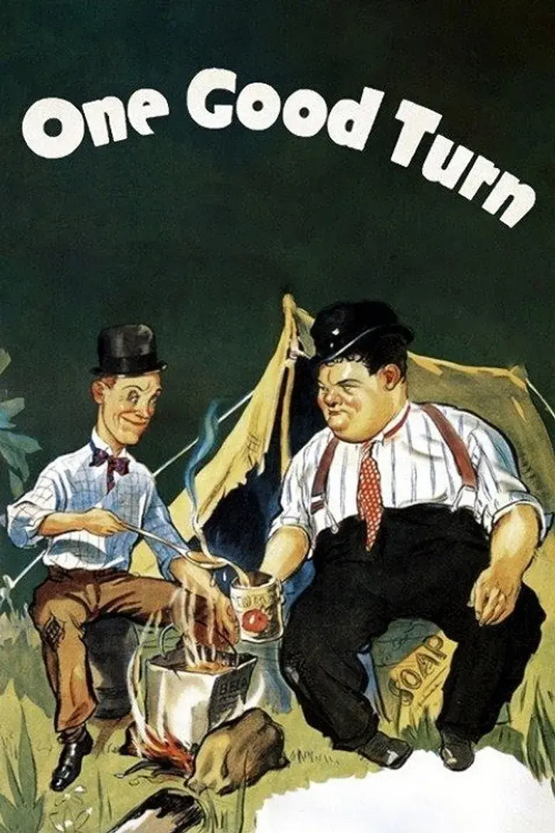 فیلم لورل و هاردی : یک حرکت صحیح (One Good Turn 1931)