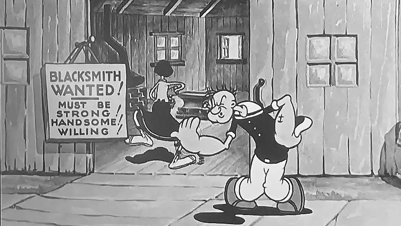 انیمیشن ملوان زبل:  نعل بندی اسبها (Shoein' Hosses 1934)