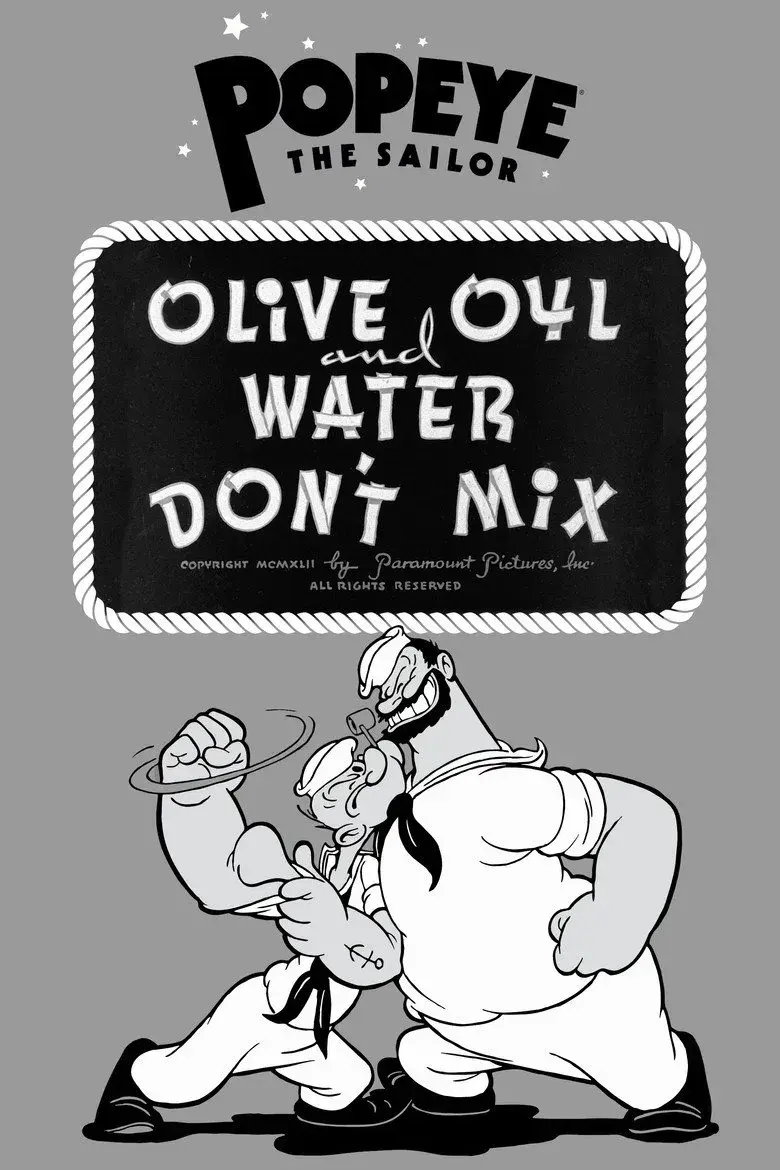 انیمیشن ملوان زبل و روغن و آب با هم قاطی نمی‌شوند (Olive Oyl and Water Don't Mix 1942)