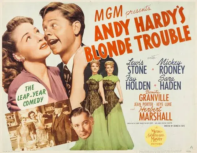 فیلم دردسر بلوند اندی هاردی (Andy Hardy's Blonde Trouble 1944)