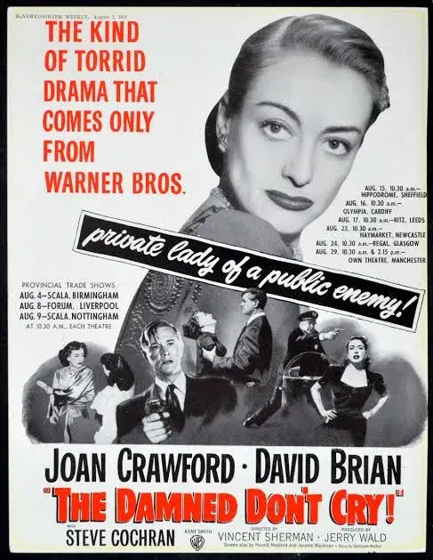 فیلم لعنتی گریه نکن (The Damned Don't Cry 1950)